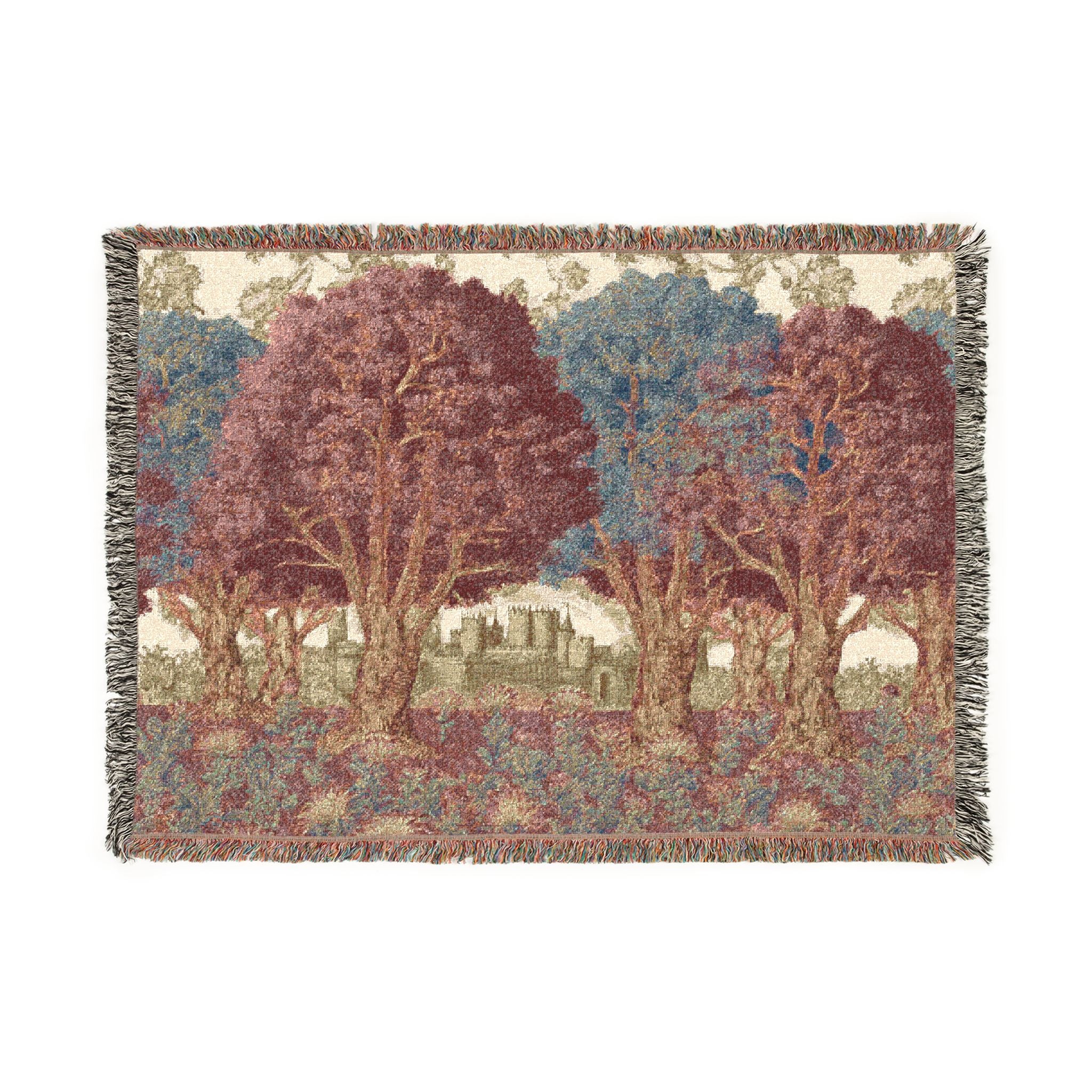 Autumn Trees Woven Blanket