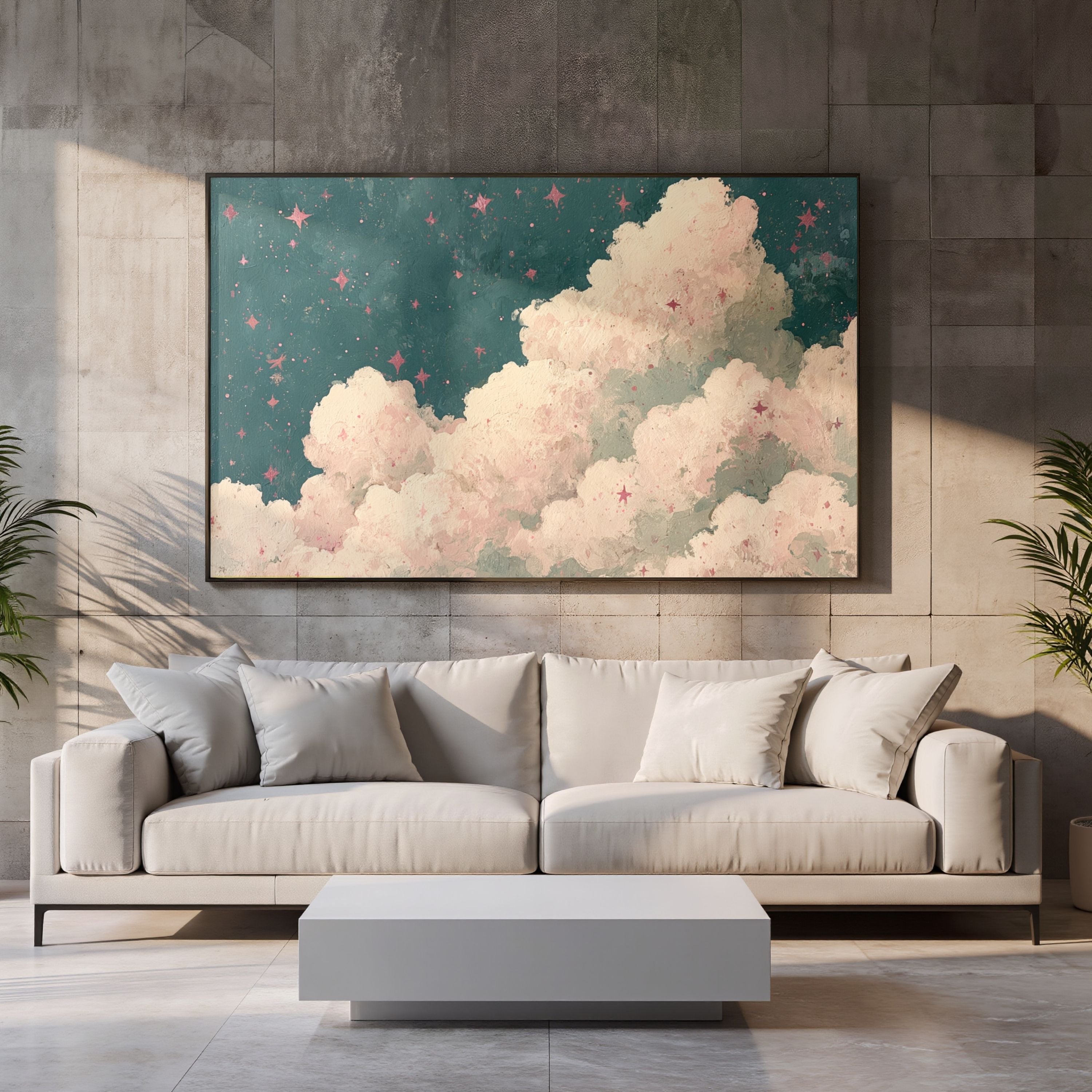 Starry Cloudy Sky Wall Art