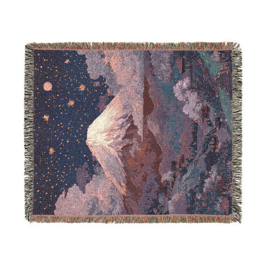 Mount Fuji Purple Night Sky