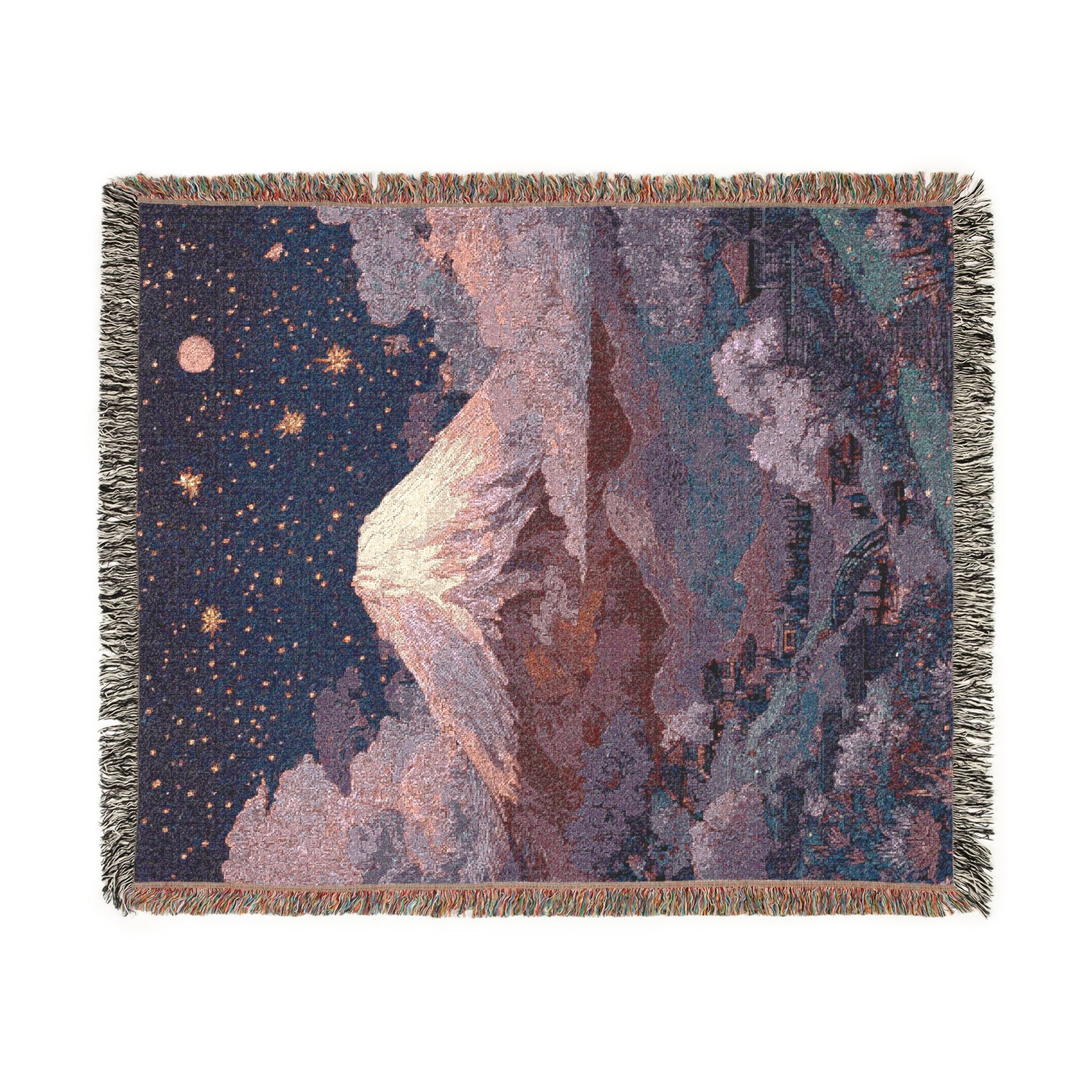 Mount Fuji Purple Night Sky