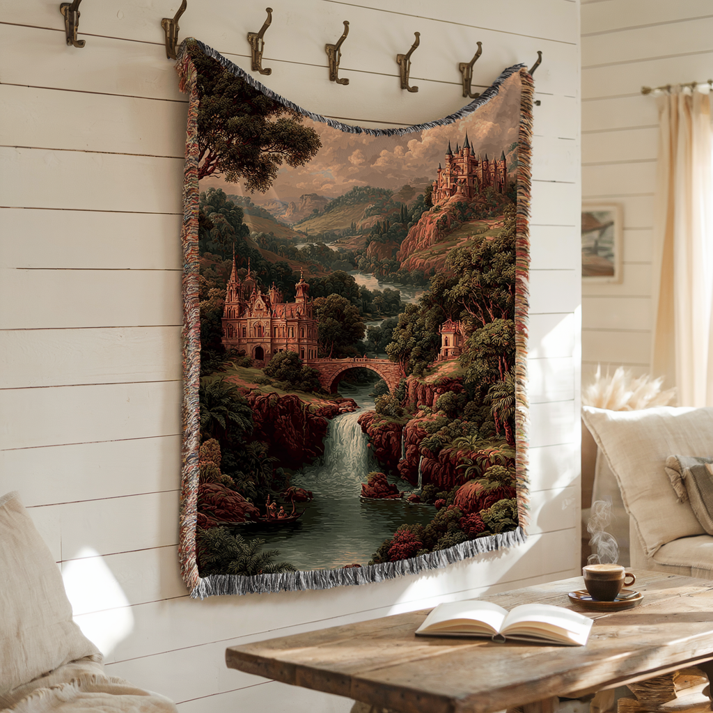 Abstract Earth Tones Tapestry