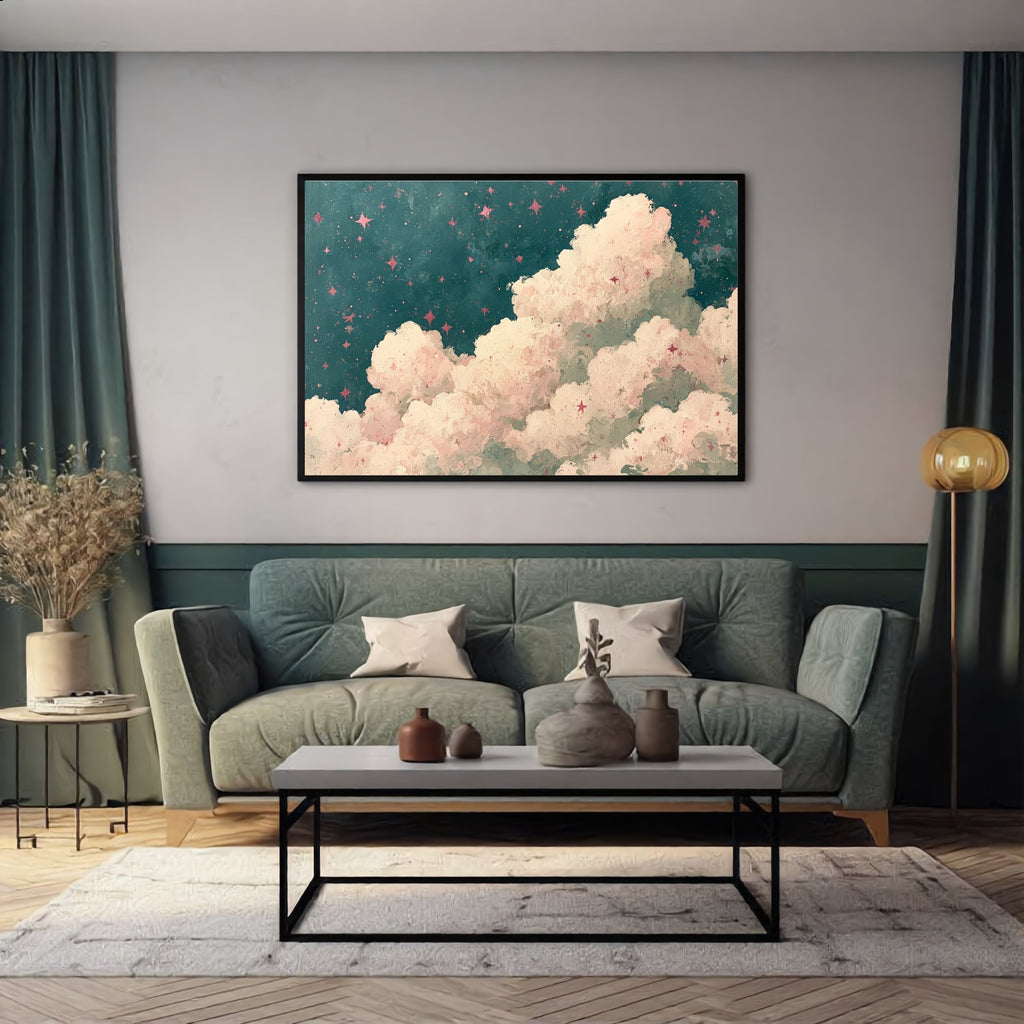 Starry Cloudy Sky Wall Art