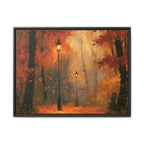 Autumn Streetlamp Painting