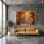 Autumn Streetlamp Painting