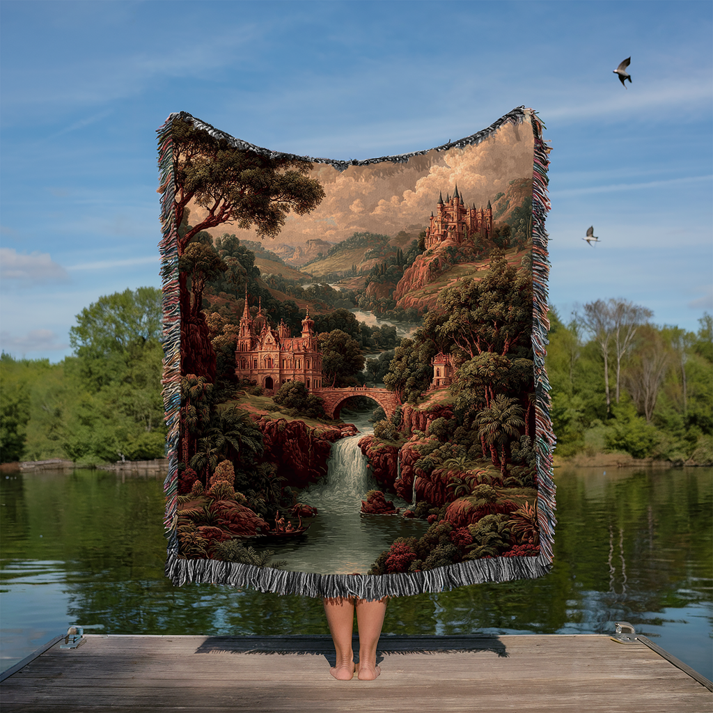 Abstract Earth Tones Tapestry