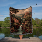 Abstract Earth Tones Tapestry