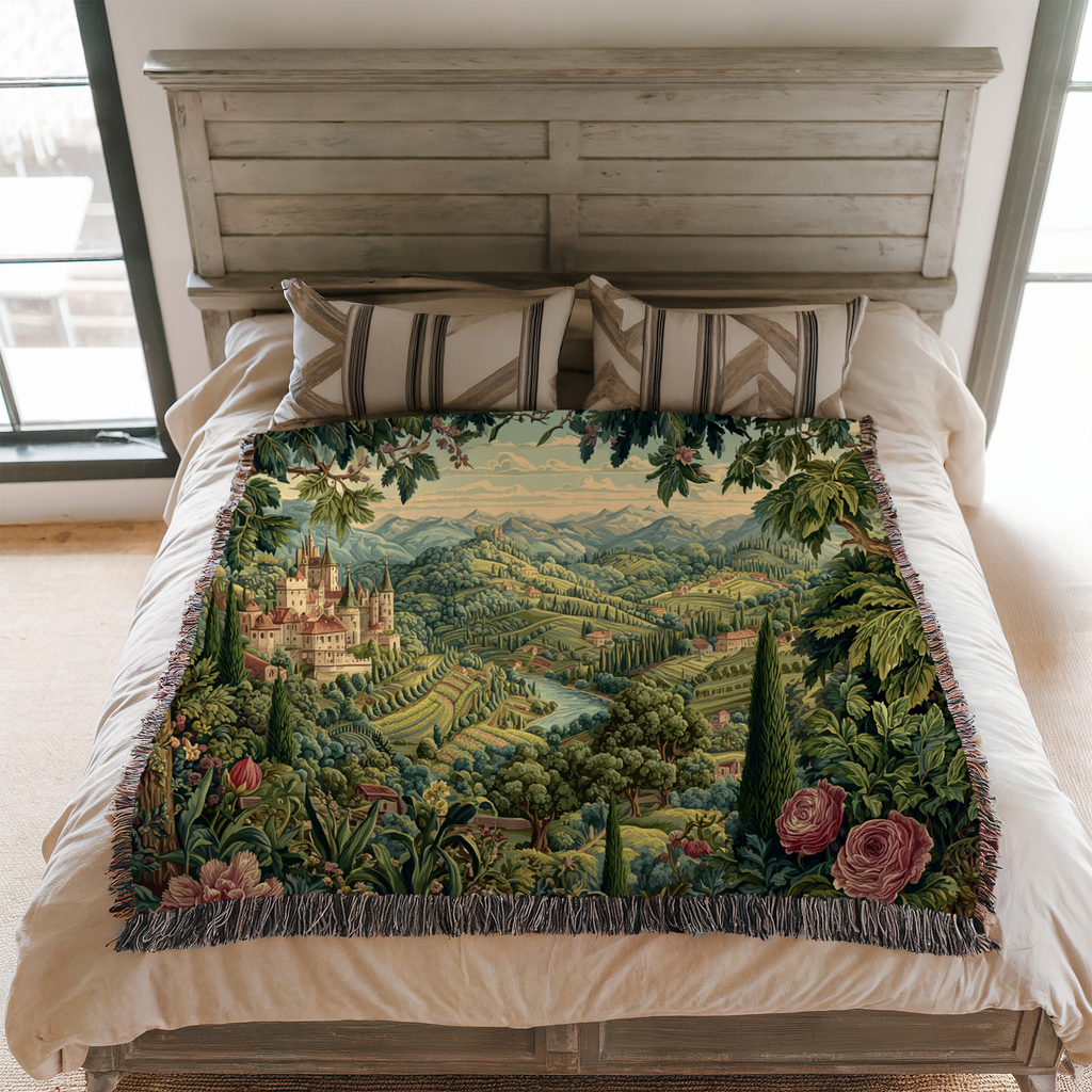 Vintage Tapestry Landscape