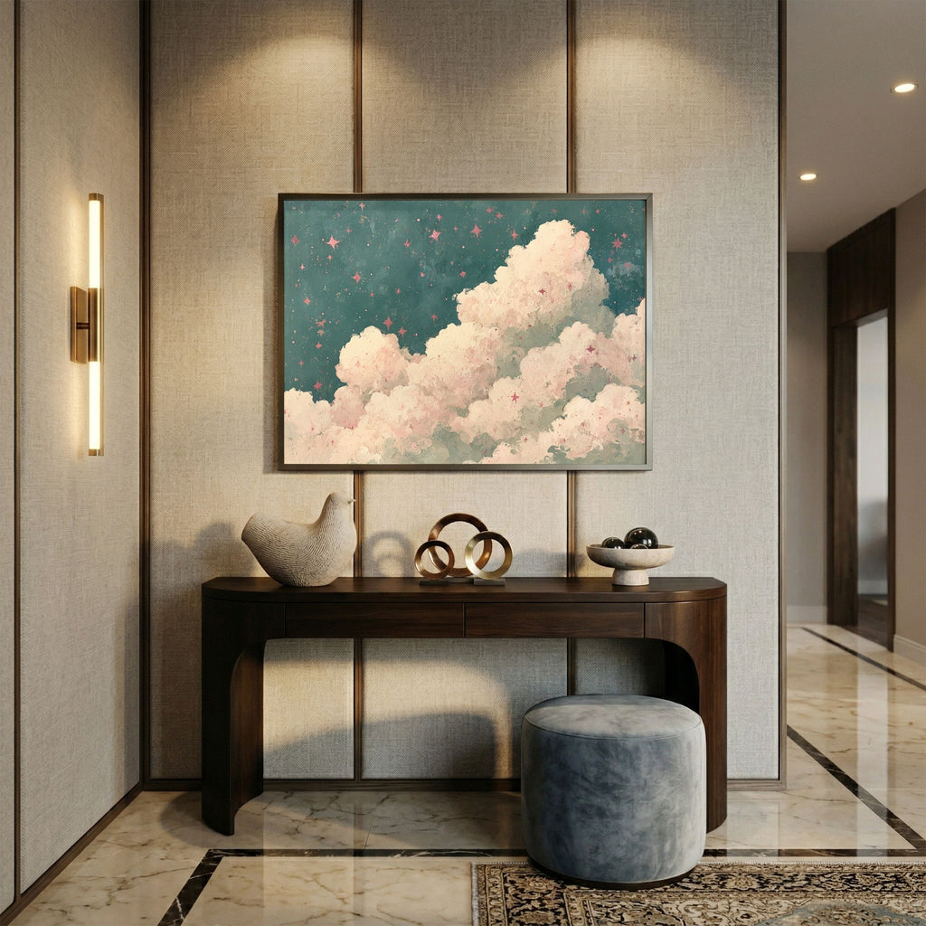 Starry Cloudy Sky Wall Art
