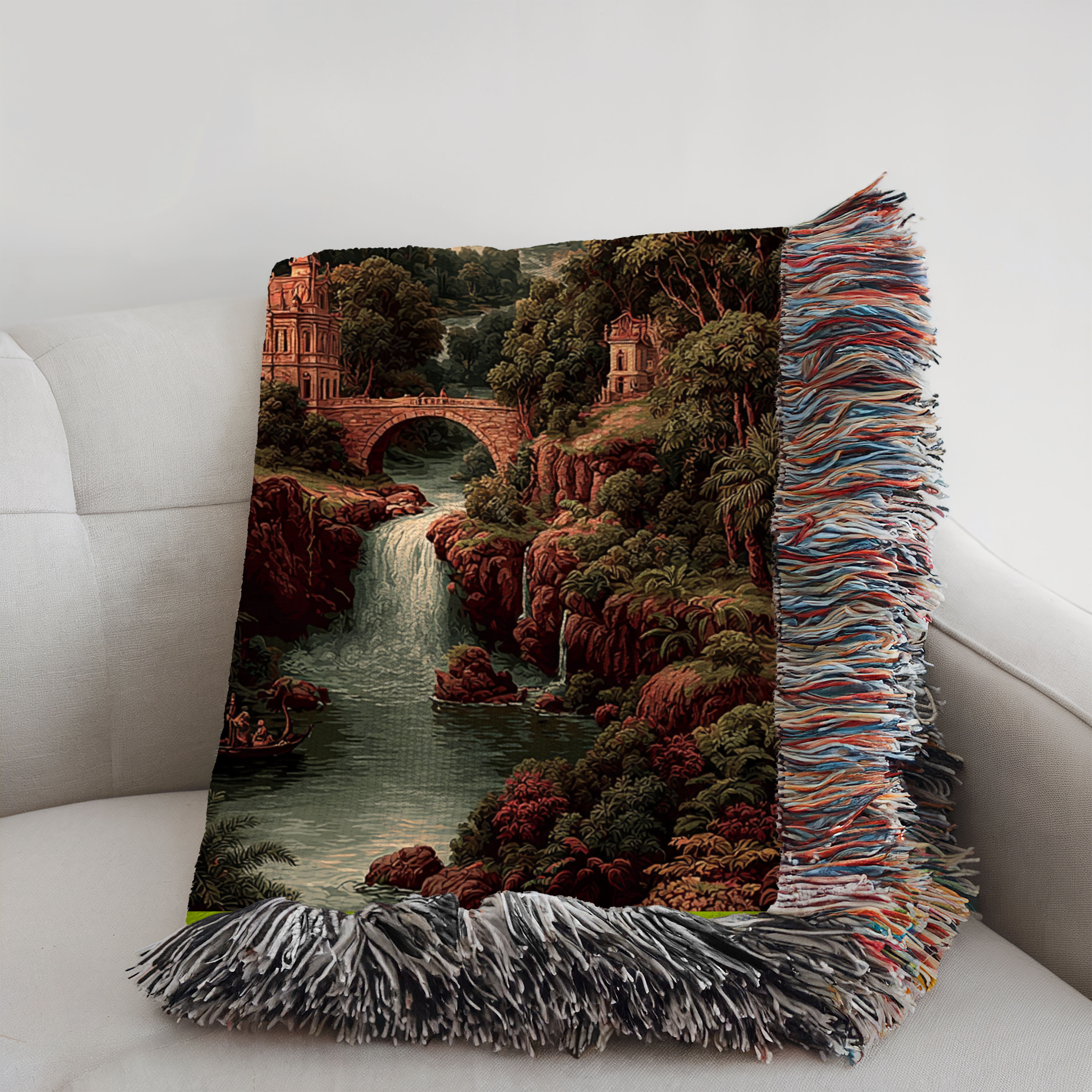 Abstract Earth Tones Tapestry