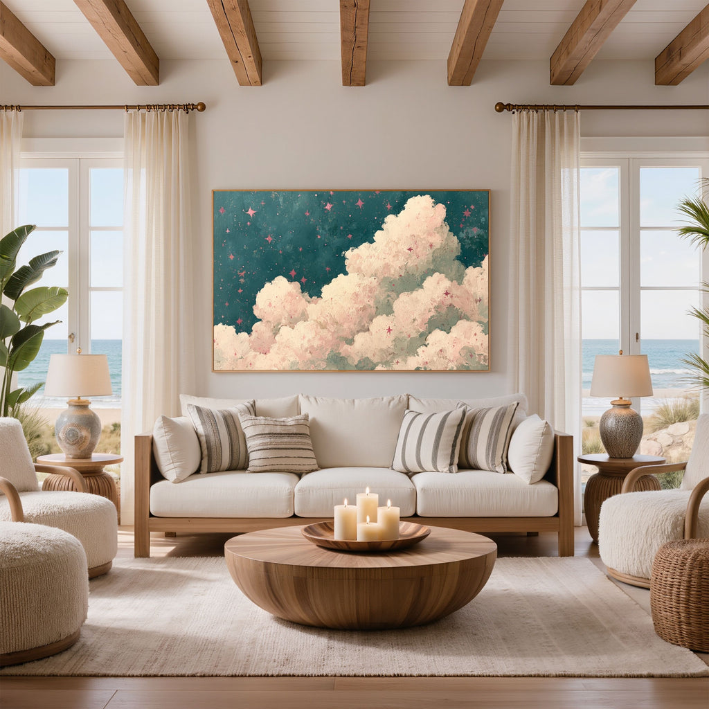 Starry Cloudy Sky Wall Art
