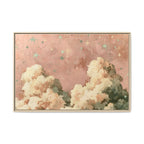 Pink Cloudy Starry Sky
