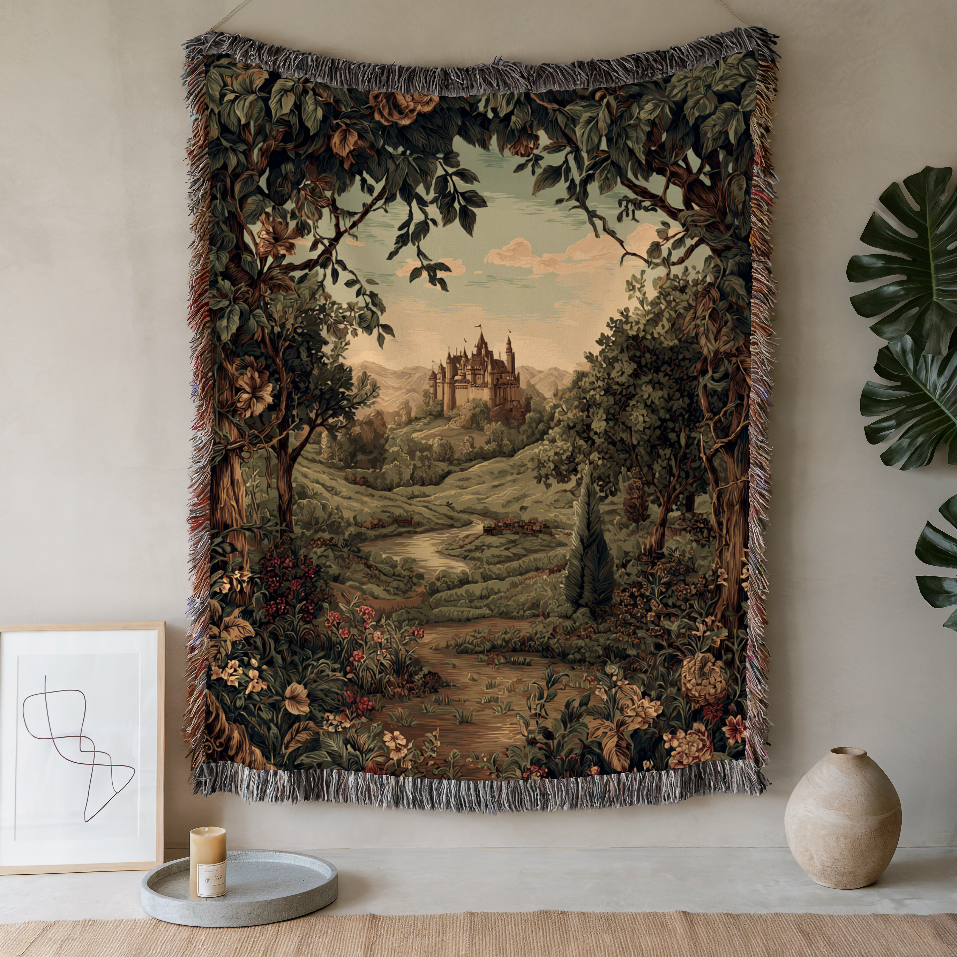 Vintage Cottage Forest Path
