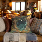 Crescent Moon Forest Pillow