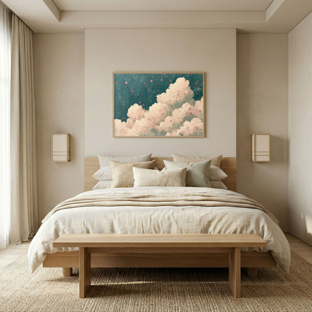Starry Cloudy Sky Wall Art