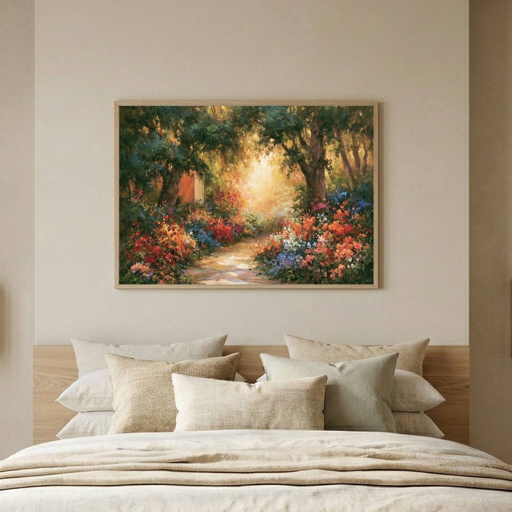 Vintage Botanical Colorful Oil Painting