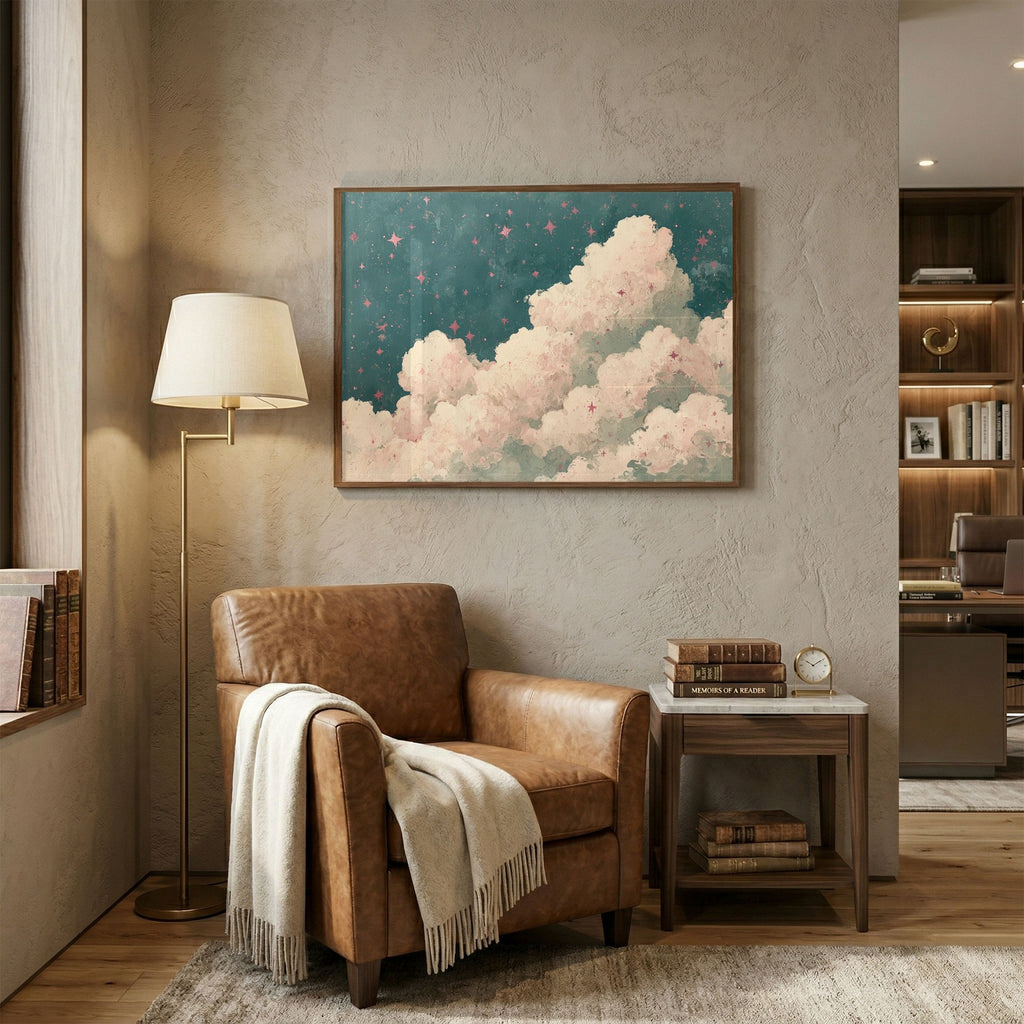 Starry Cloudy Sky Wall Art