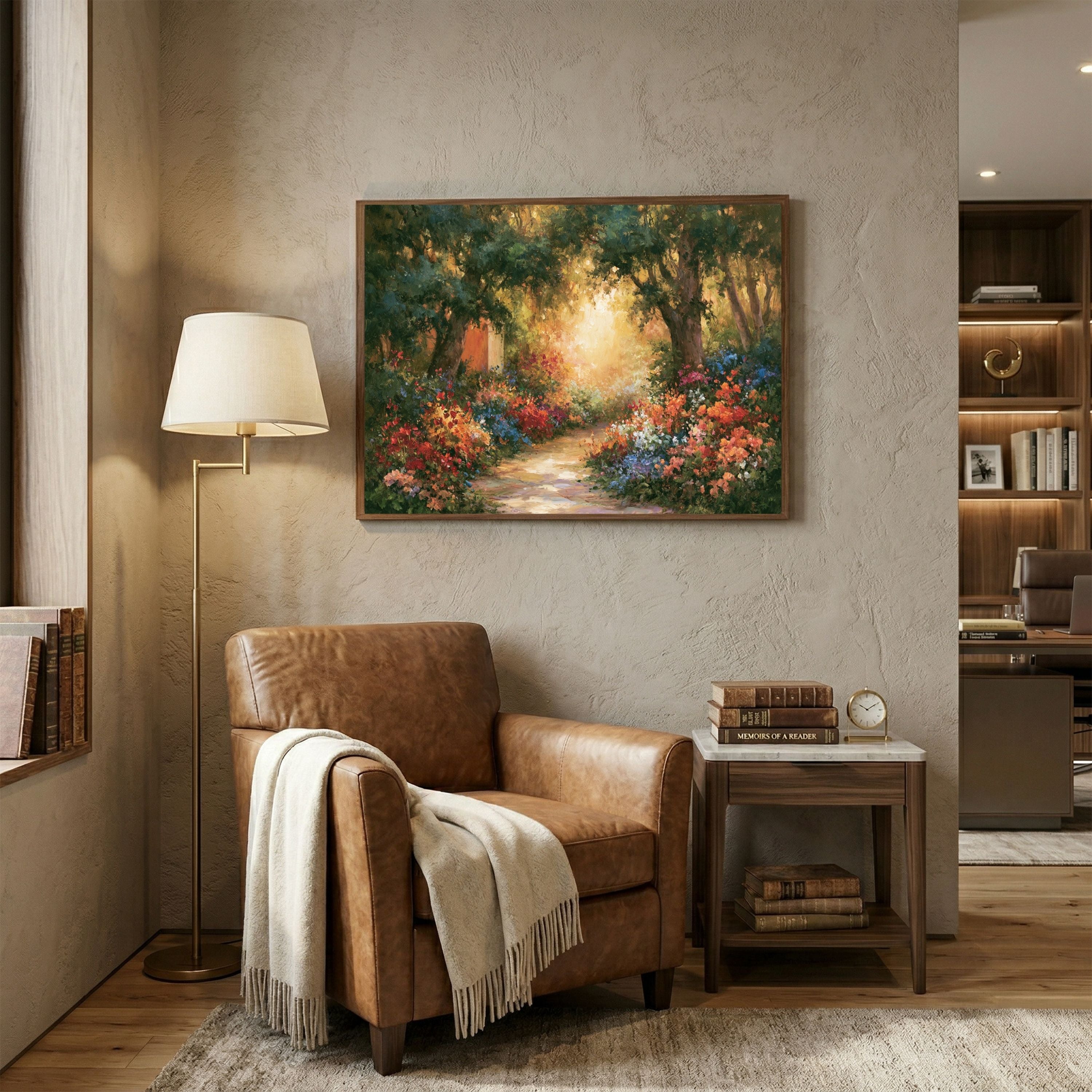 Vintage Botanical Colorful Oil Painting