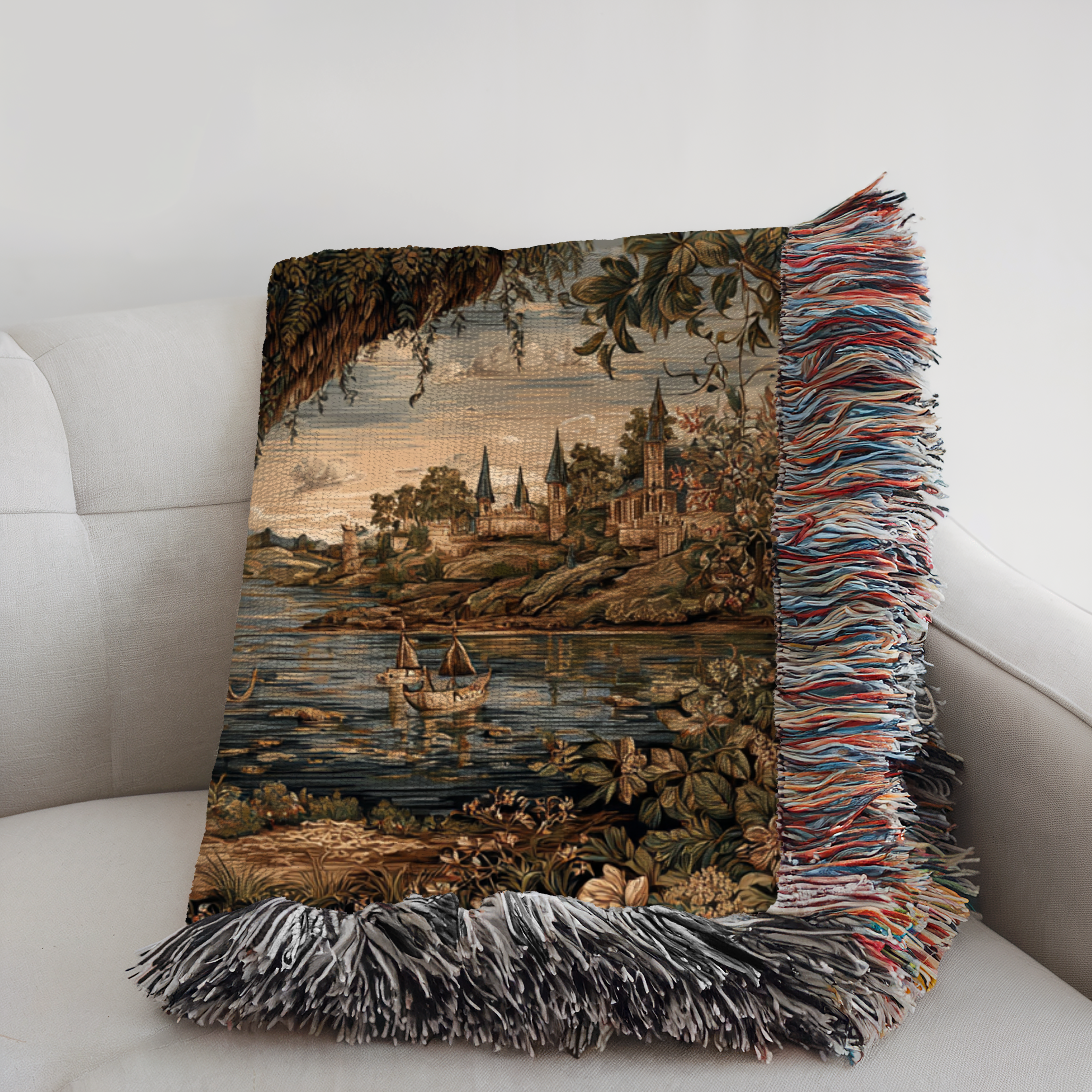 Vintage Medieval Floating Castle
