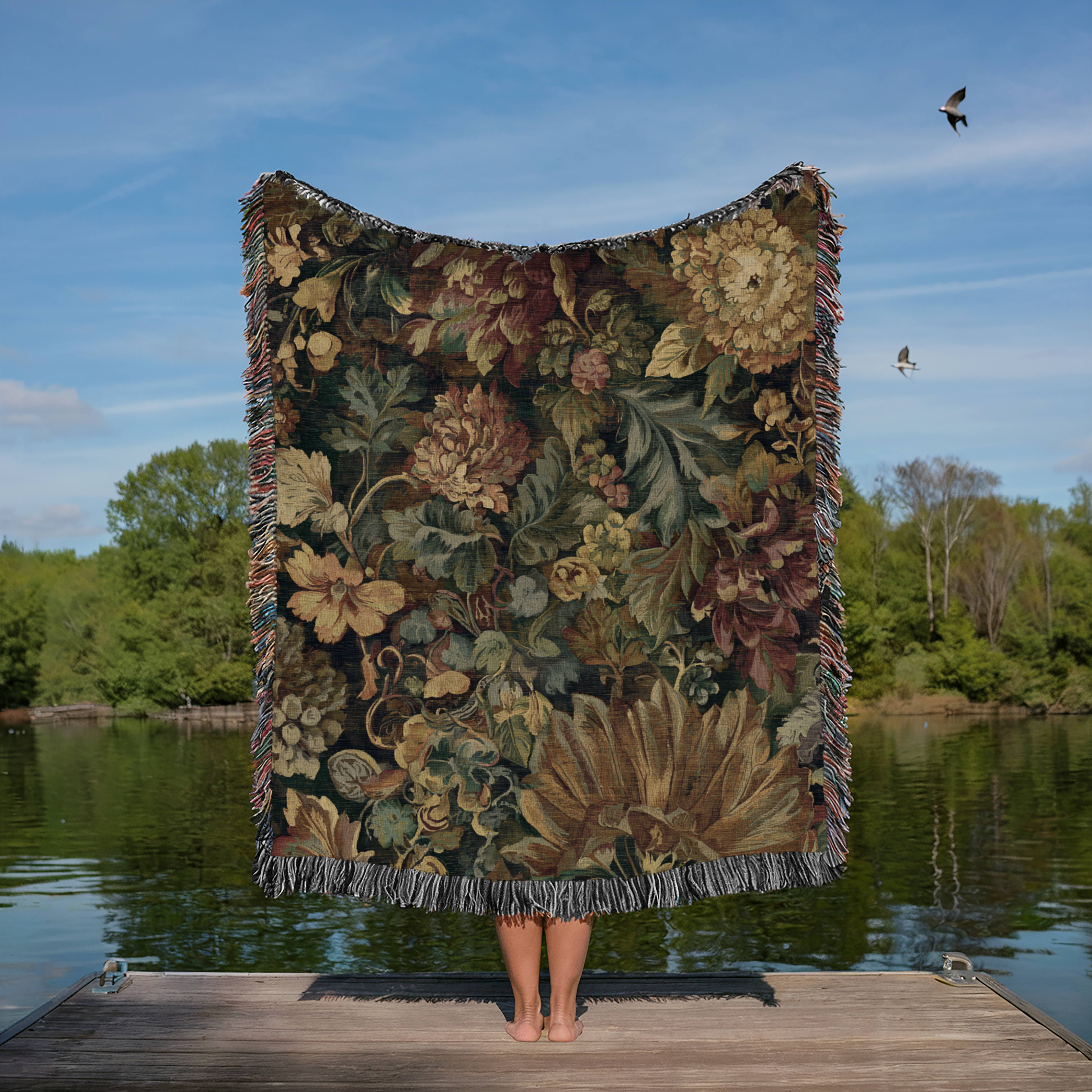 Vintage Floral Tapestry