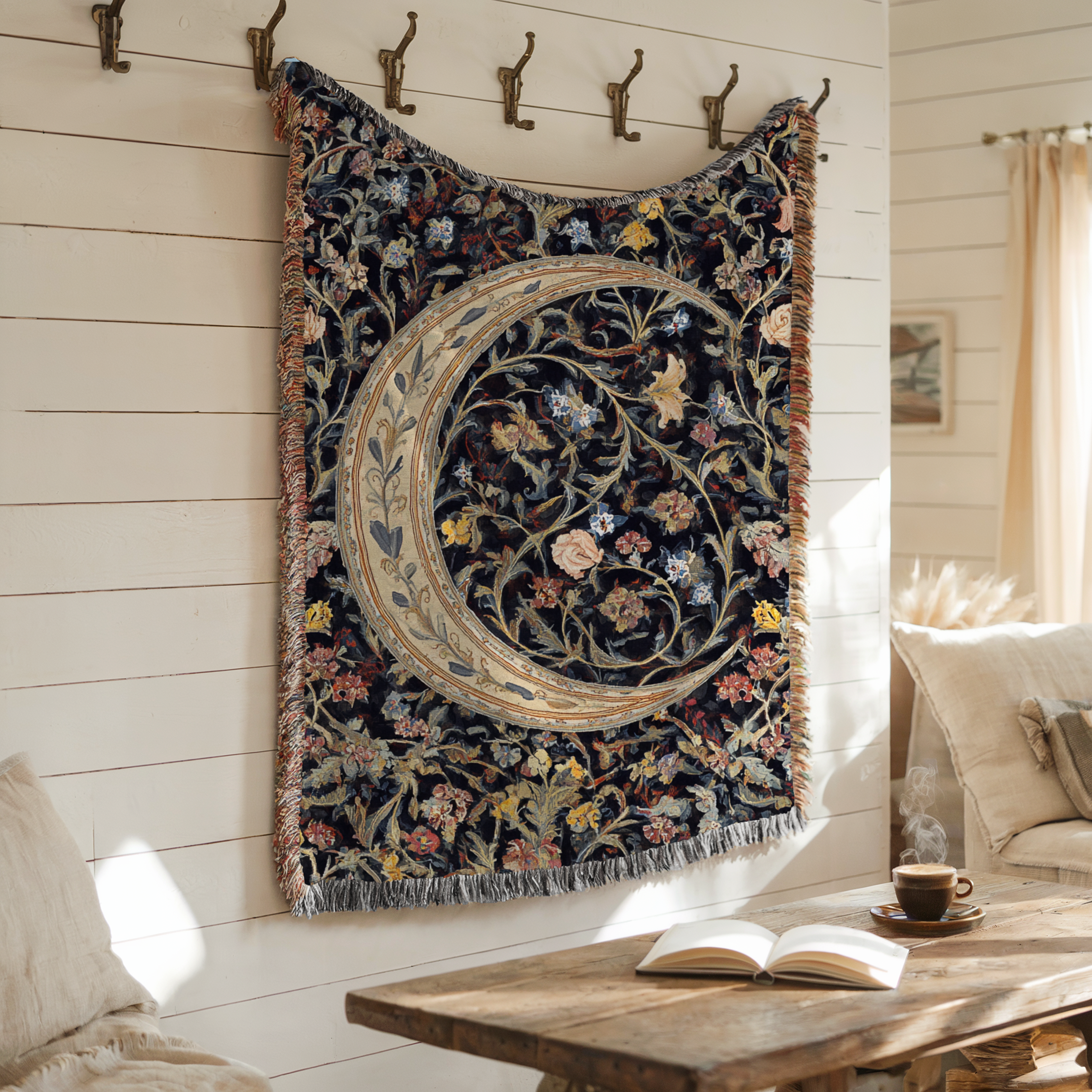 Floral Crescent Moon