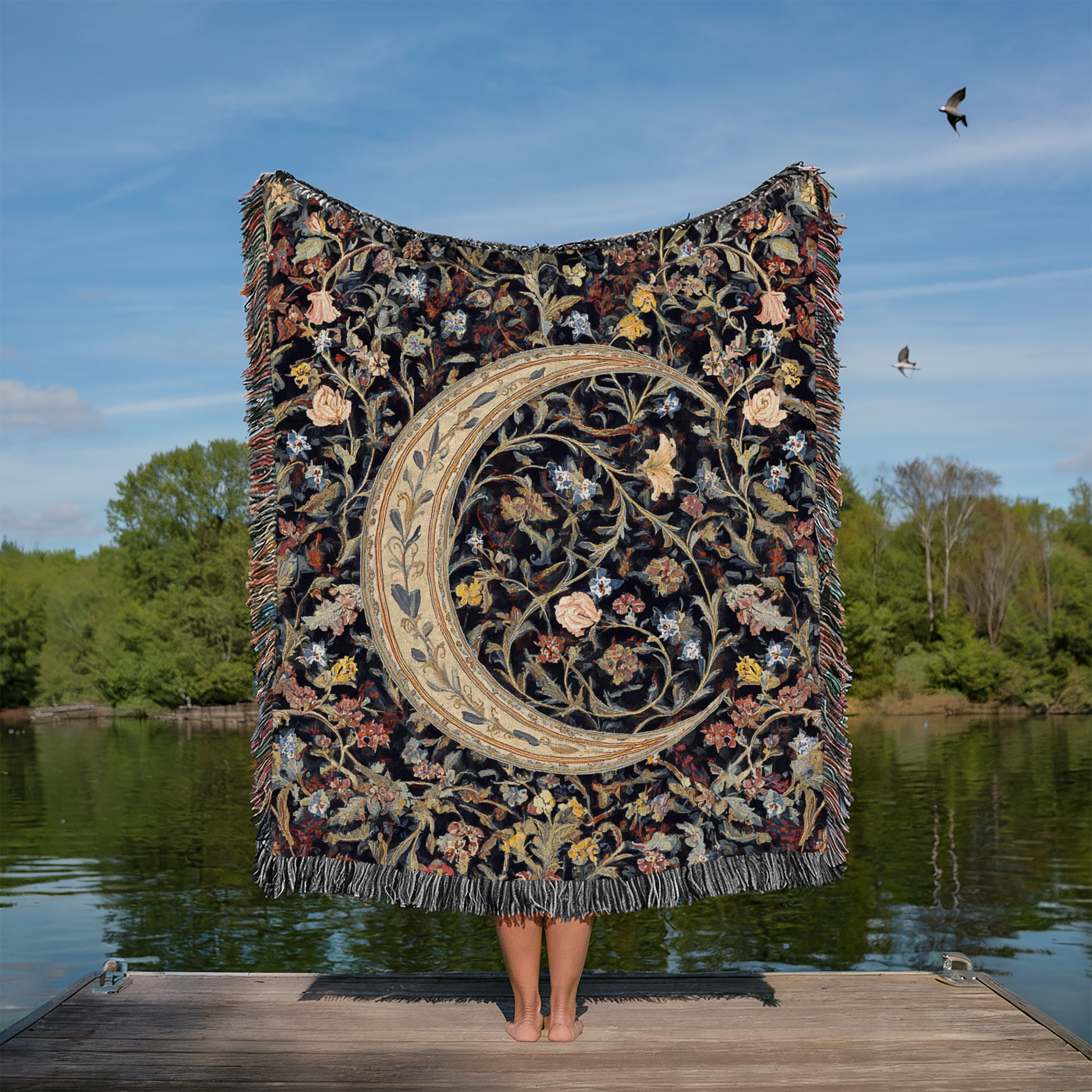 Floral Crescent Moon