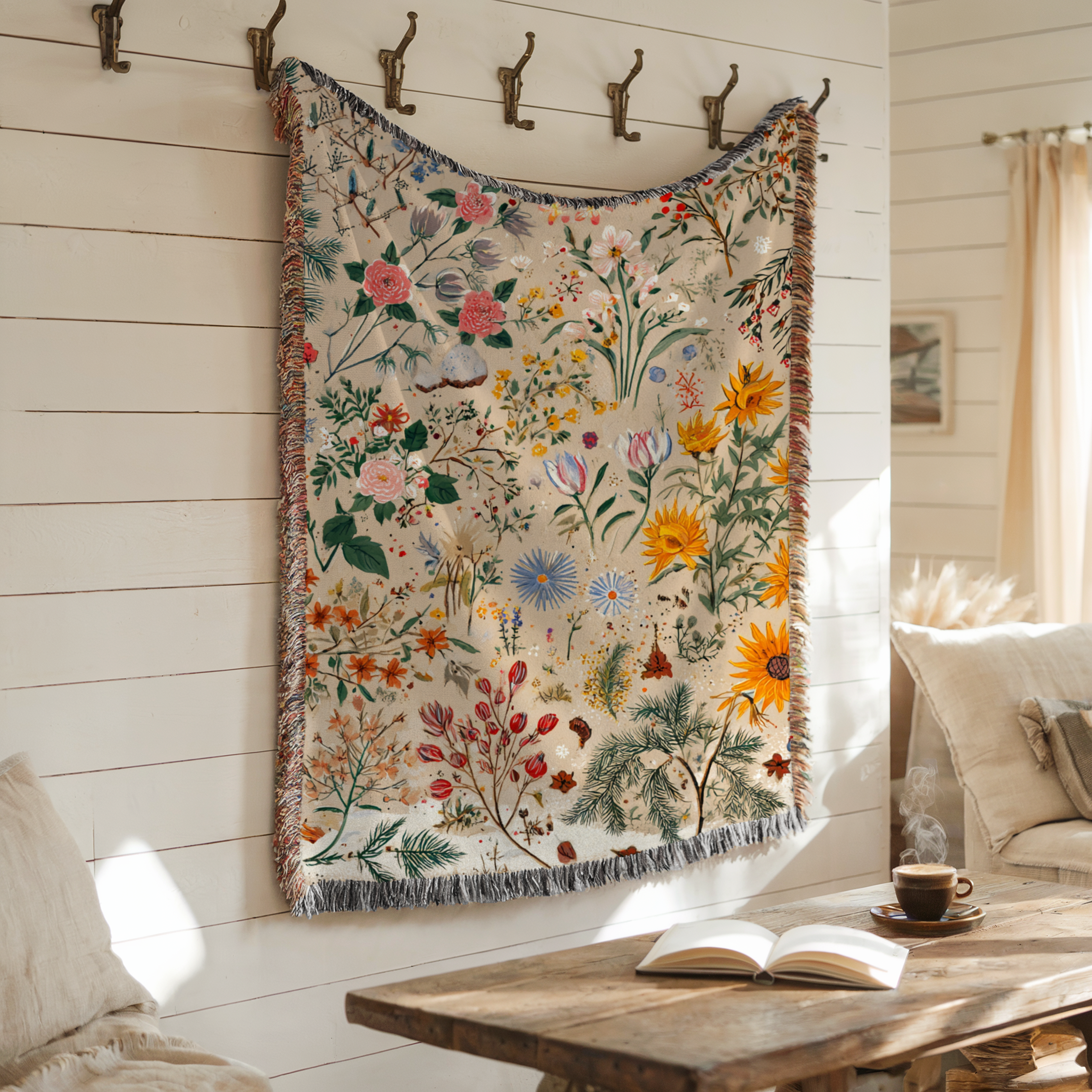 Vintage Floral Tapestry