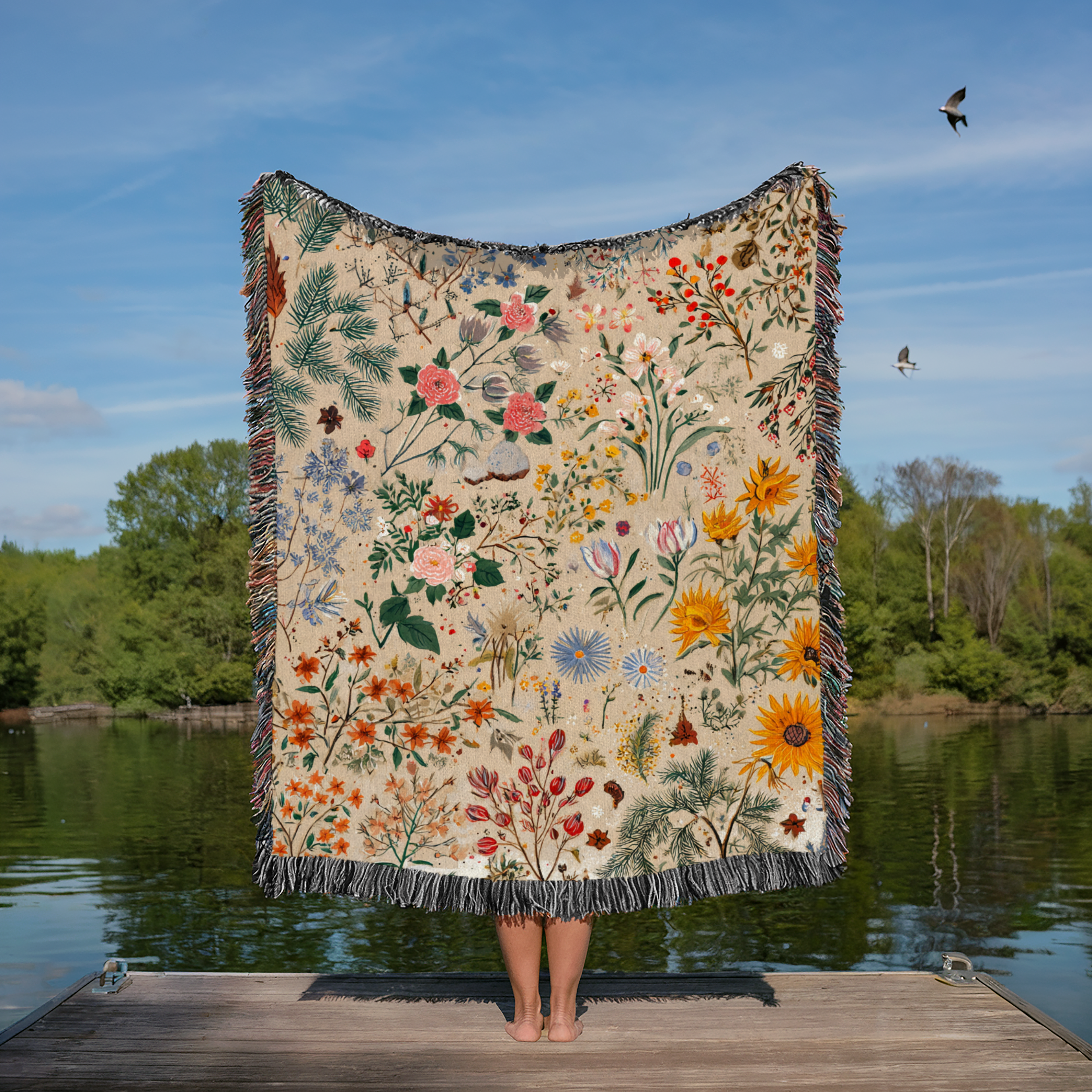 Vintage Floral Tapestry