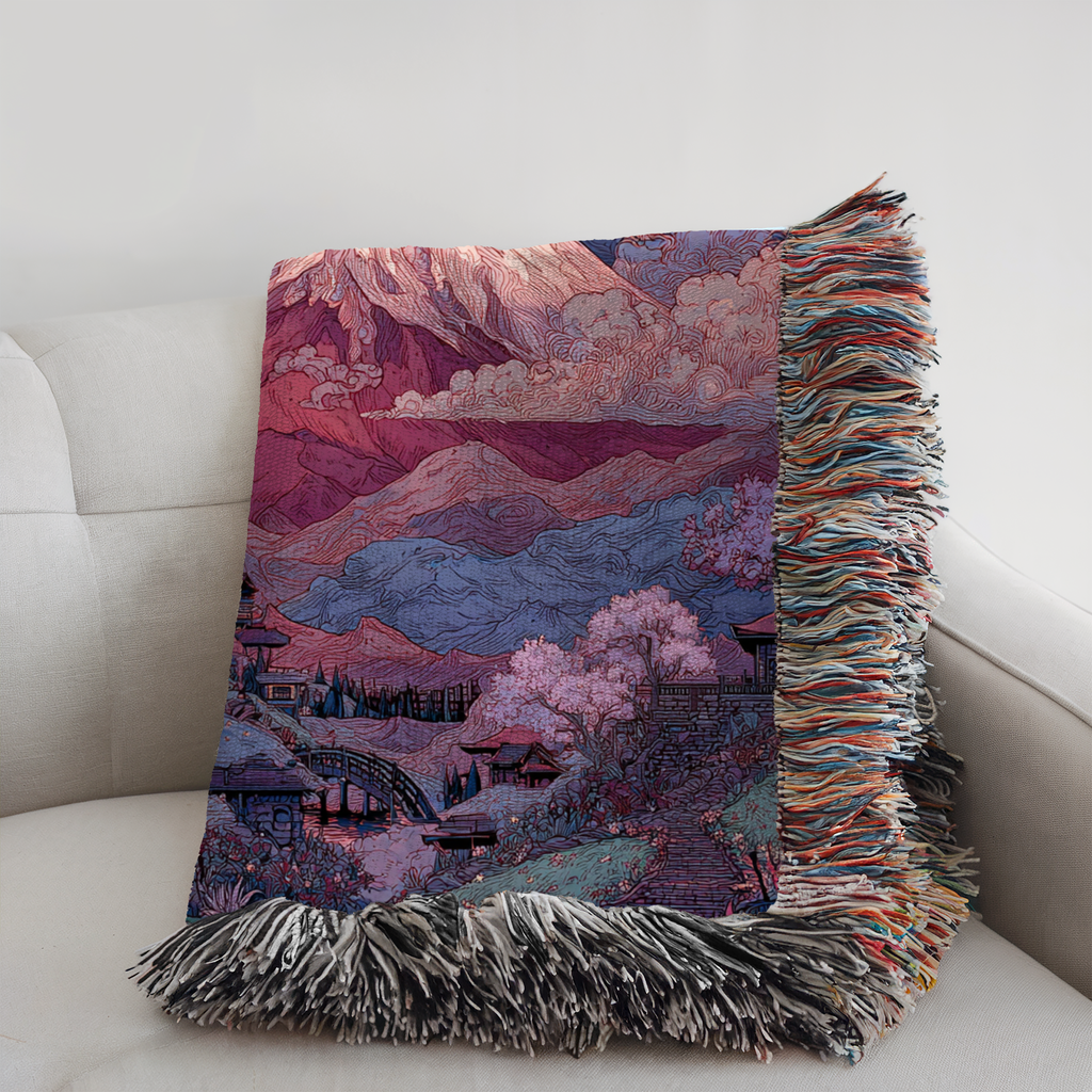 Mount Fuji Purple Night Sky