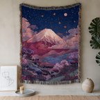 Mount Fuji Purple Night Sky
