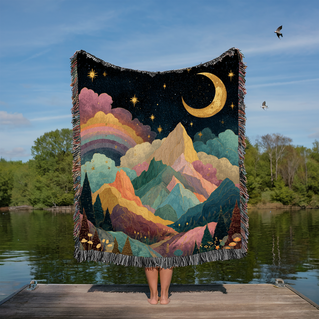 Crescent Moon Rainbow Land