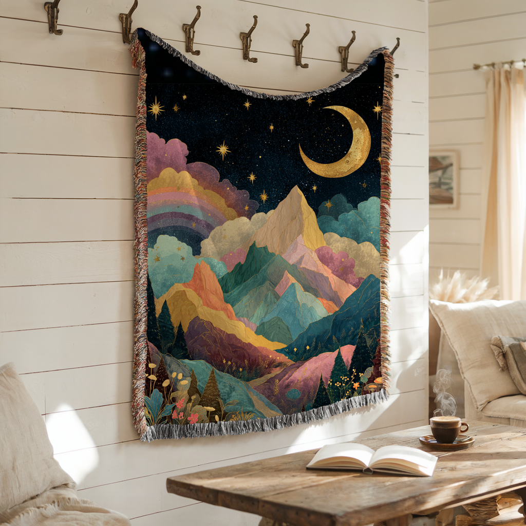 Crescent Moon Rainbow Land