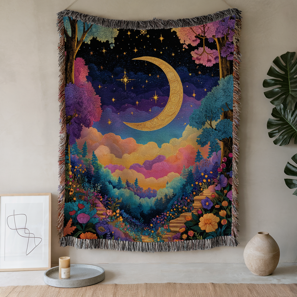 Multicolor Forest Celestial Crescent Moon