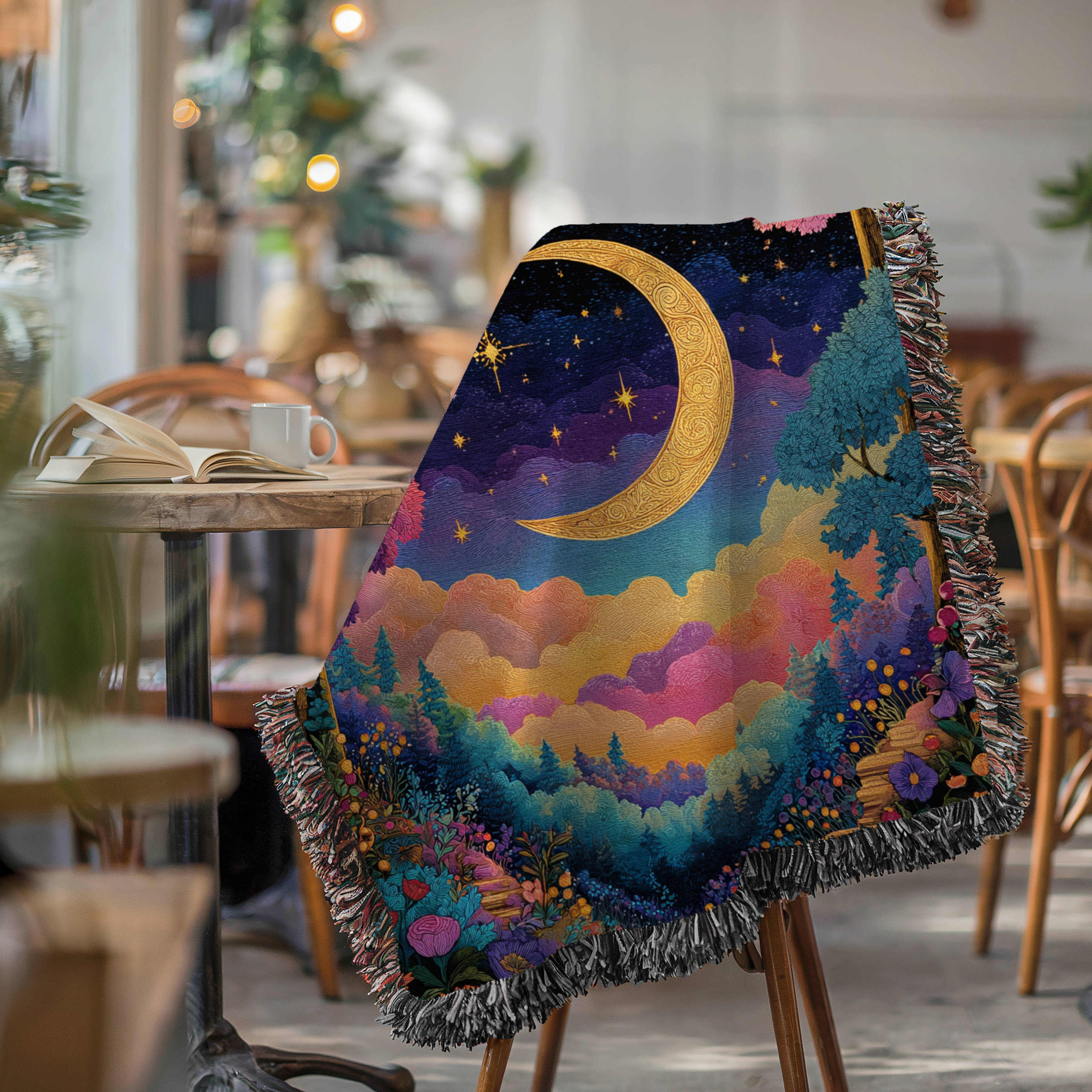 Multicolor Forest Celestial Crescent Moon