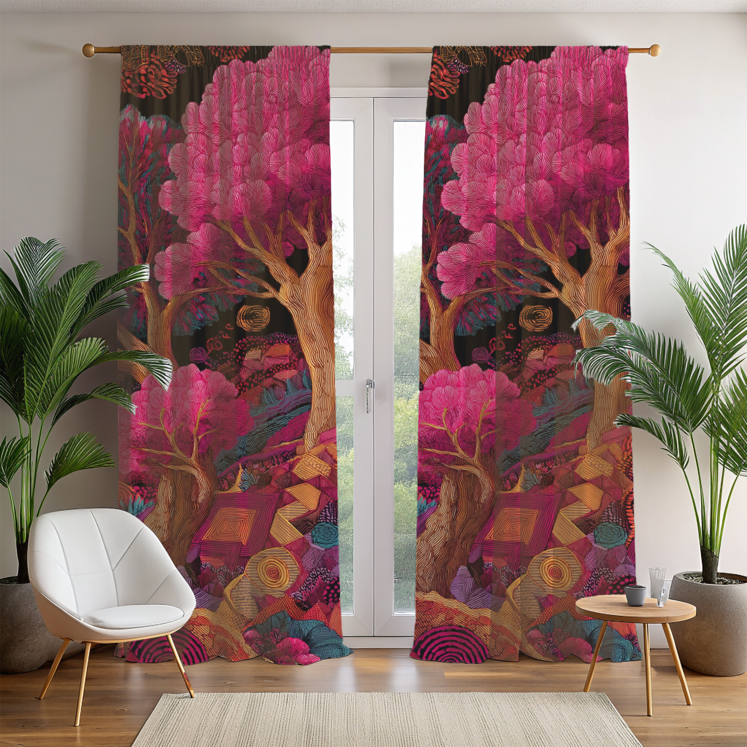 Vibrant Pink Fantasy Single Panel