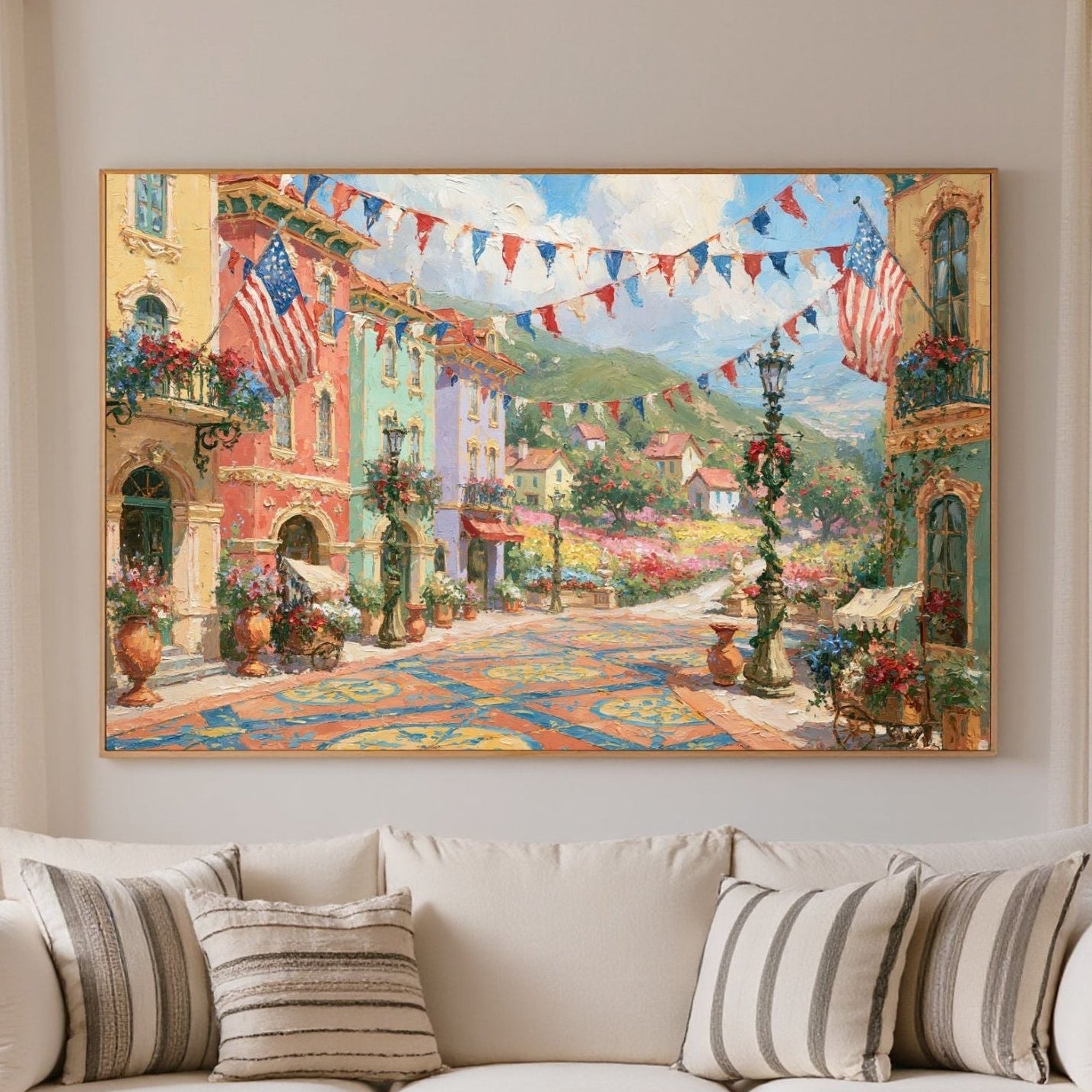 Vintage Patriotic USA Painting