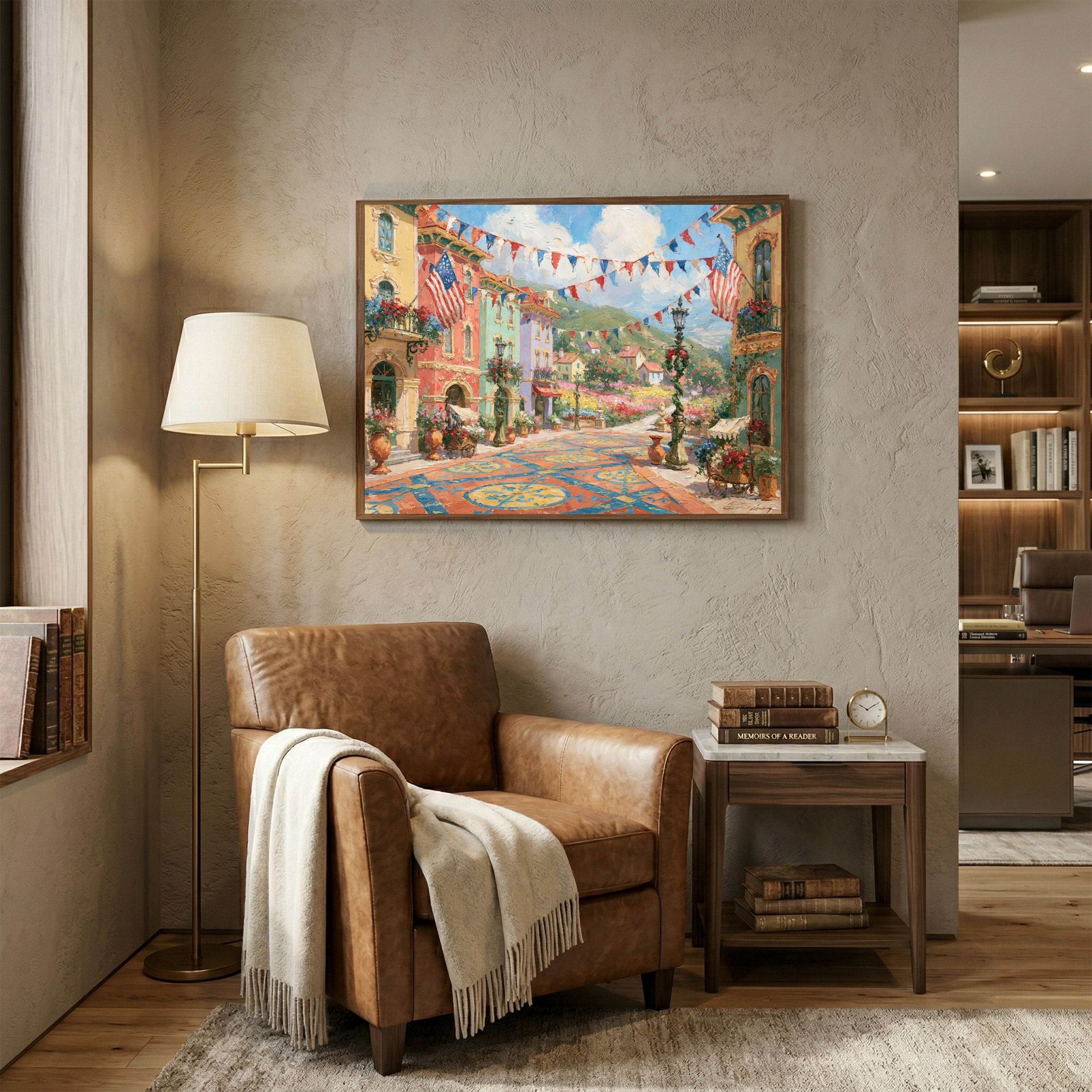 Vintage Patriotic USA Painting