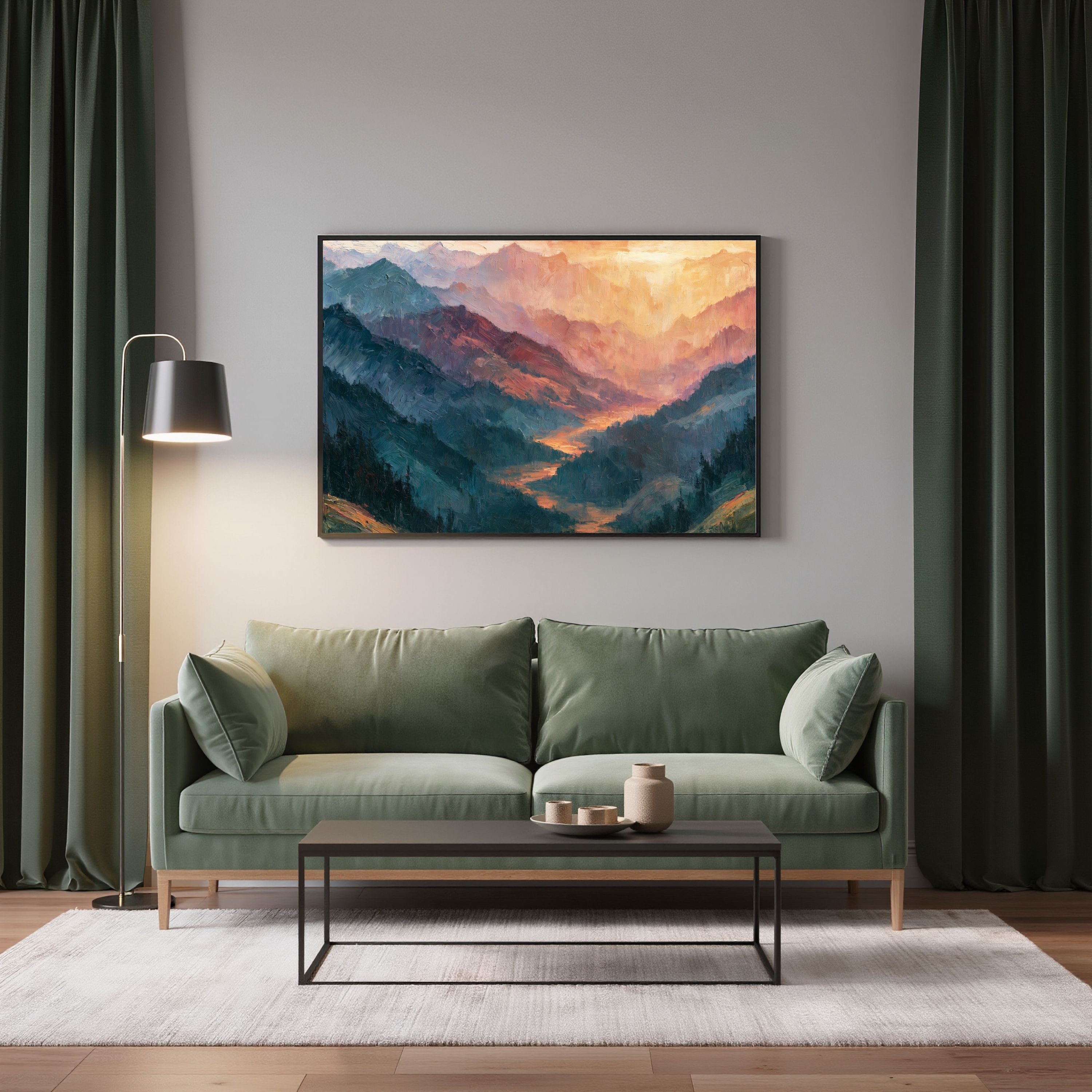 Abstract Mountain Landscape