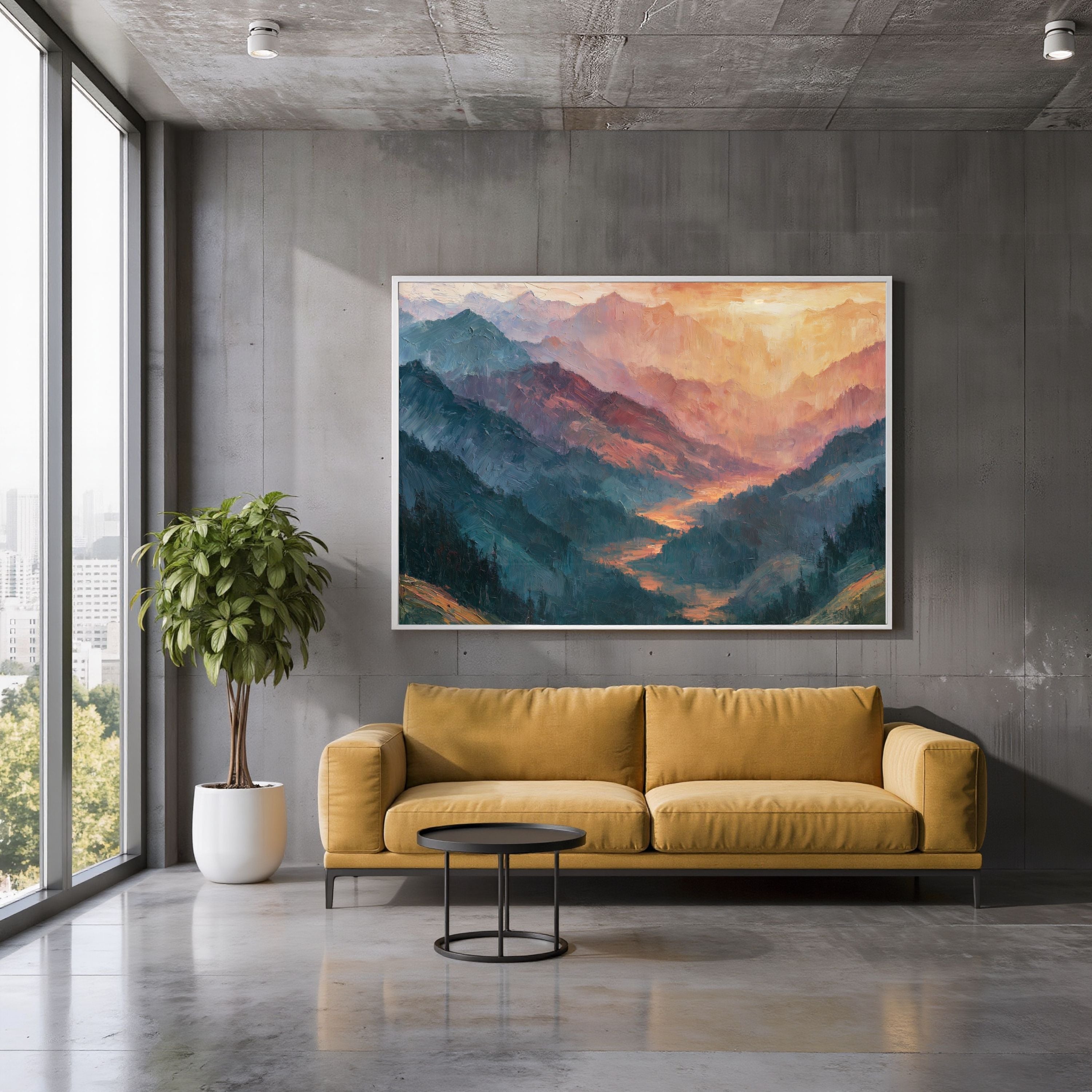 Abstract Mountain Landscape