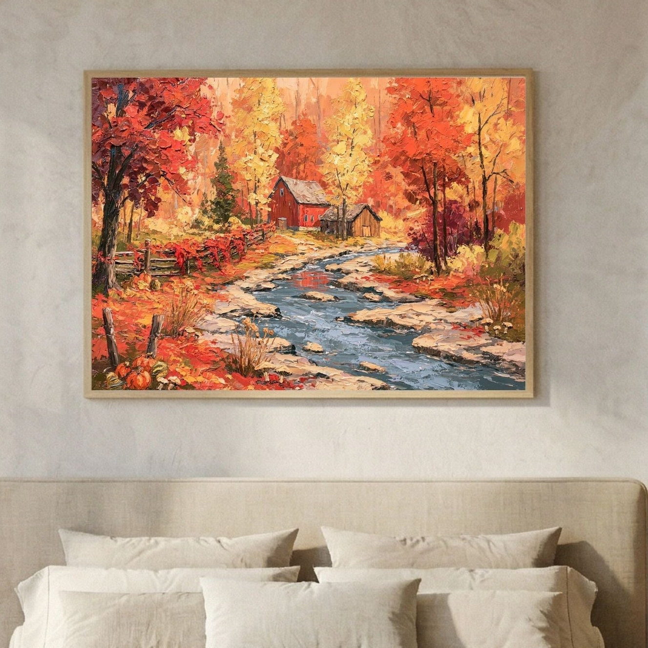 Autumn Farmhouse Painting
