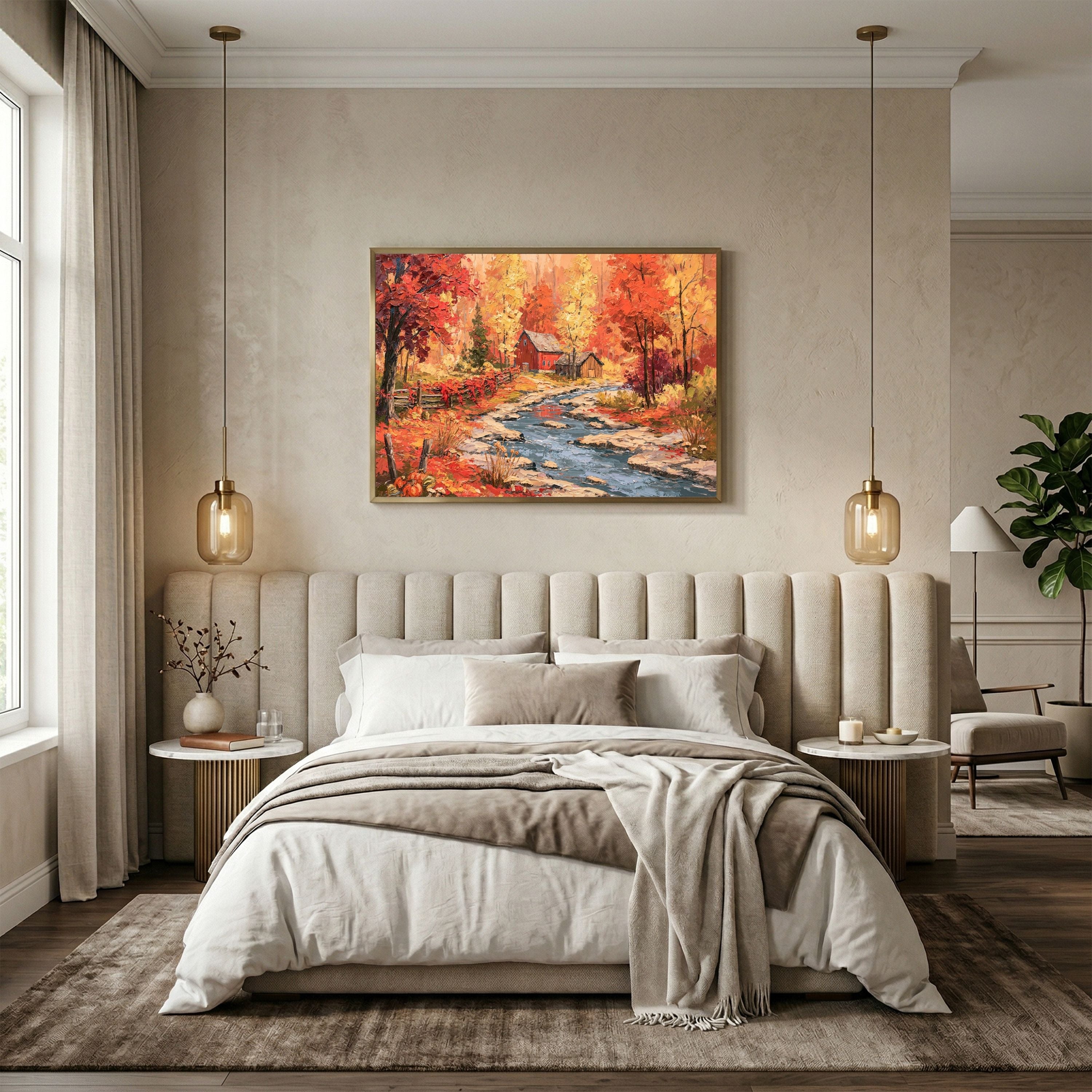 Autumn Farmhouse Painting