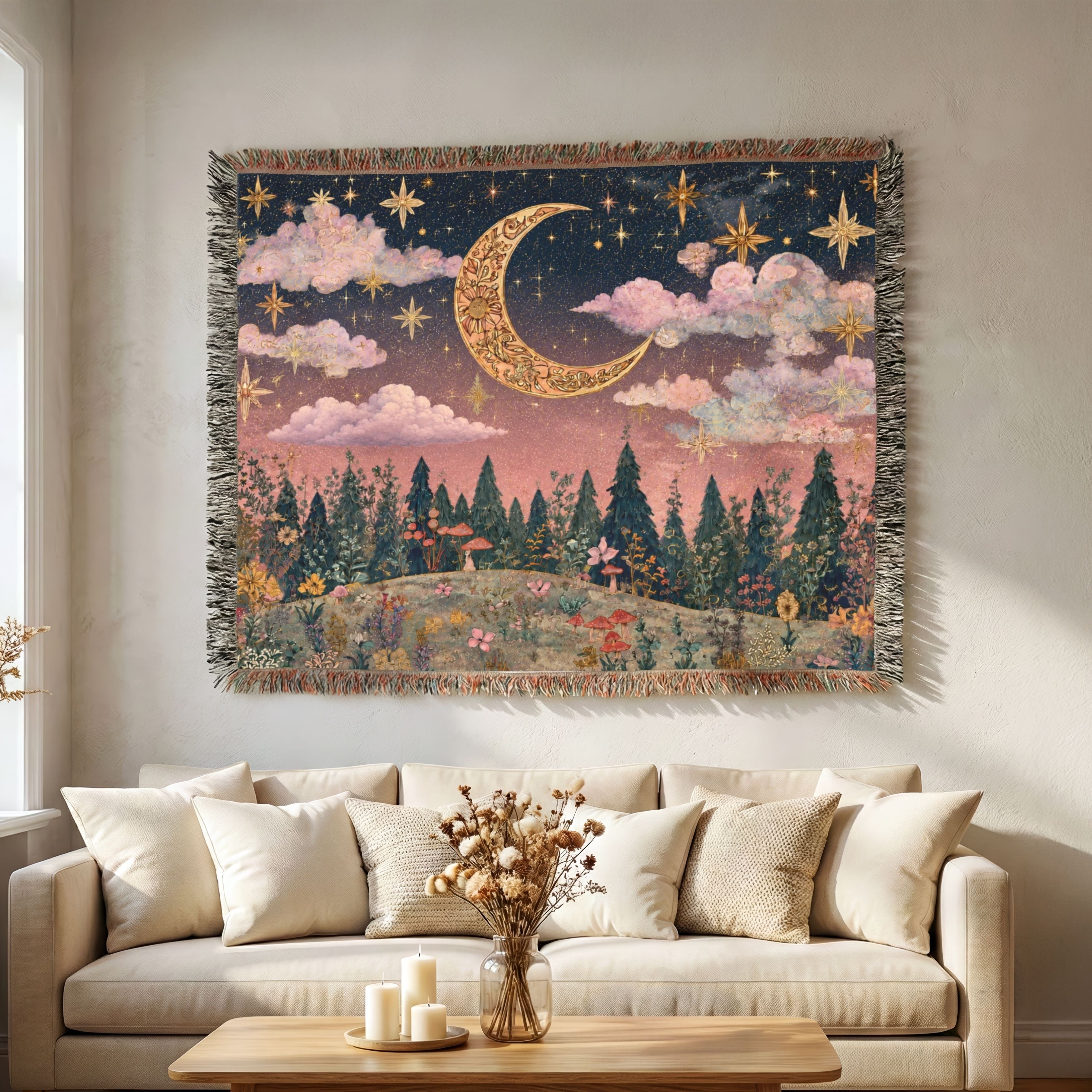Landscape Crescent Moon Nightscape