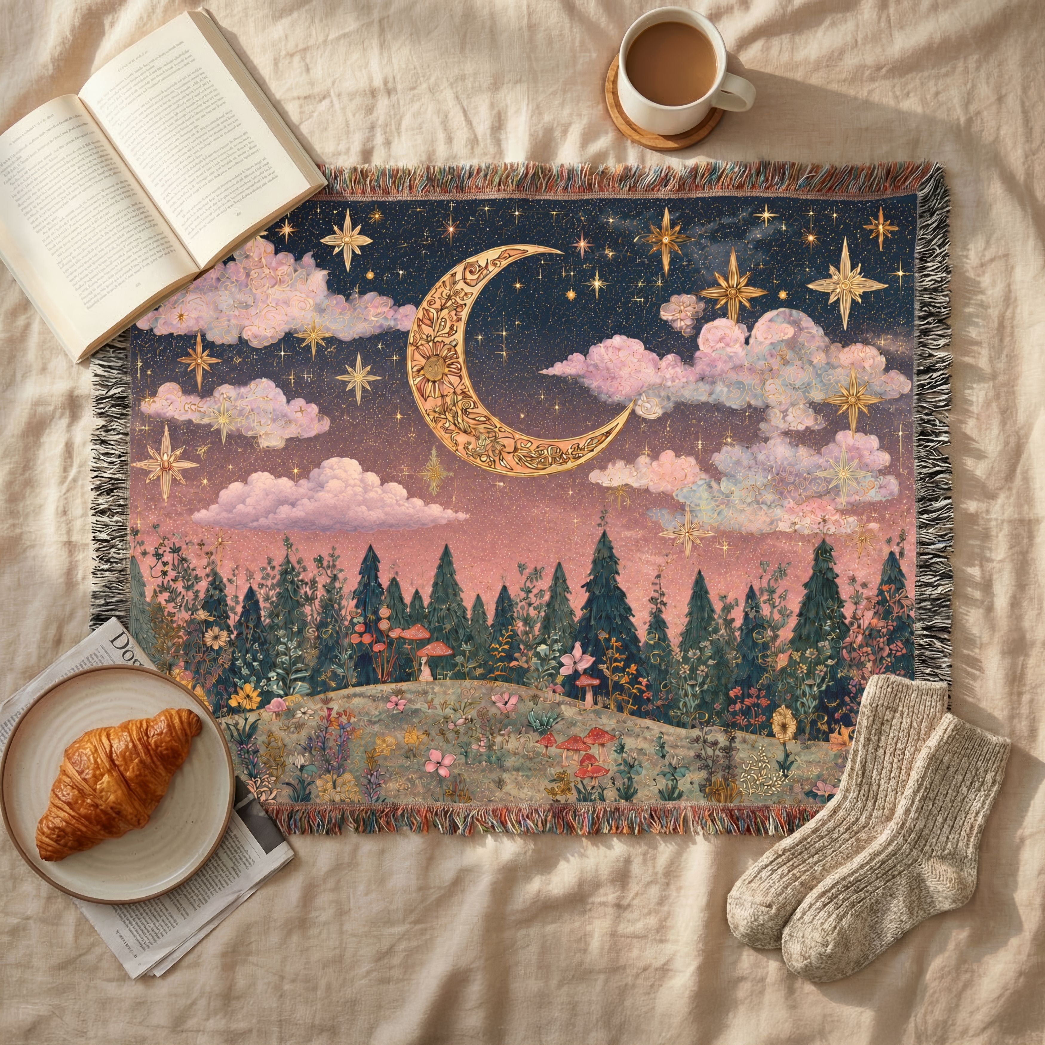 Landscape Crescent Moon Nightscape