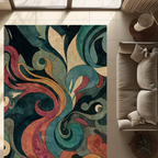 Abstract Multicolor Curved