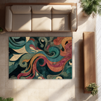 Abstract Multicolor Curved