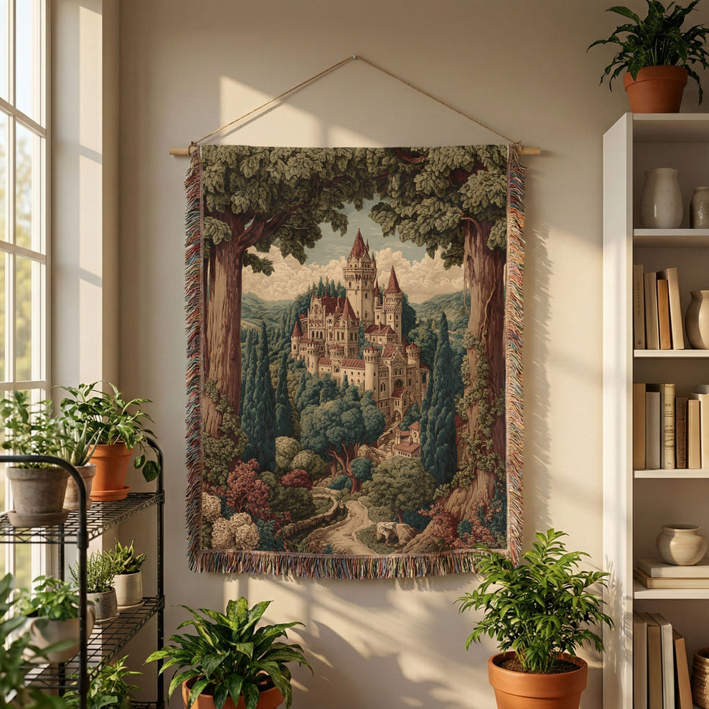 Vintage Tapestry Castle