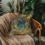 Crescent Moon Forest Pillow