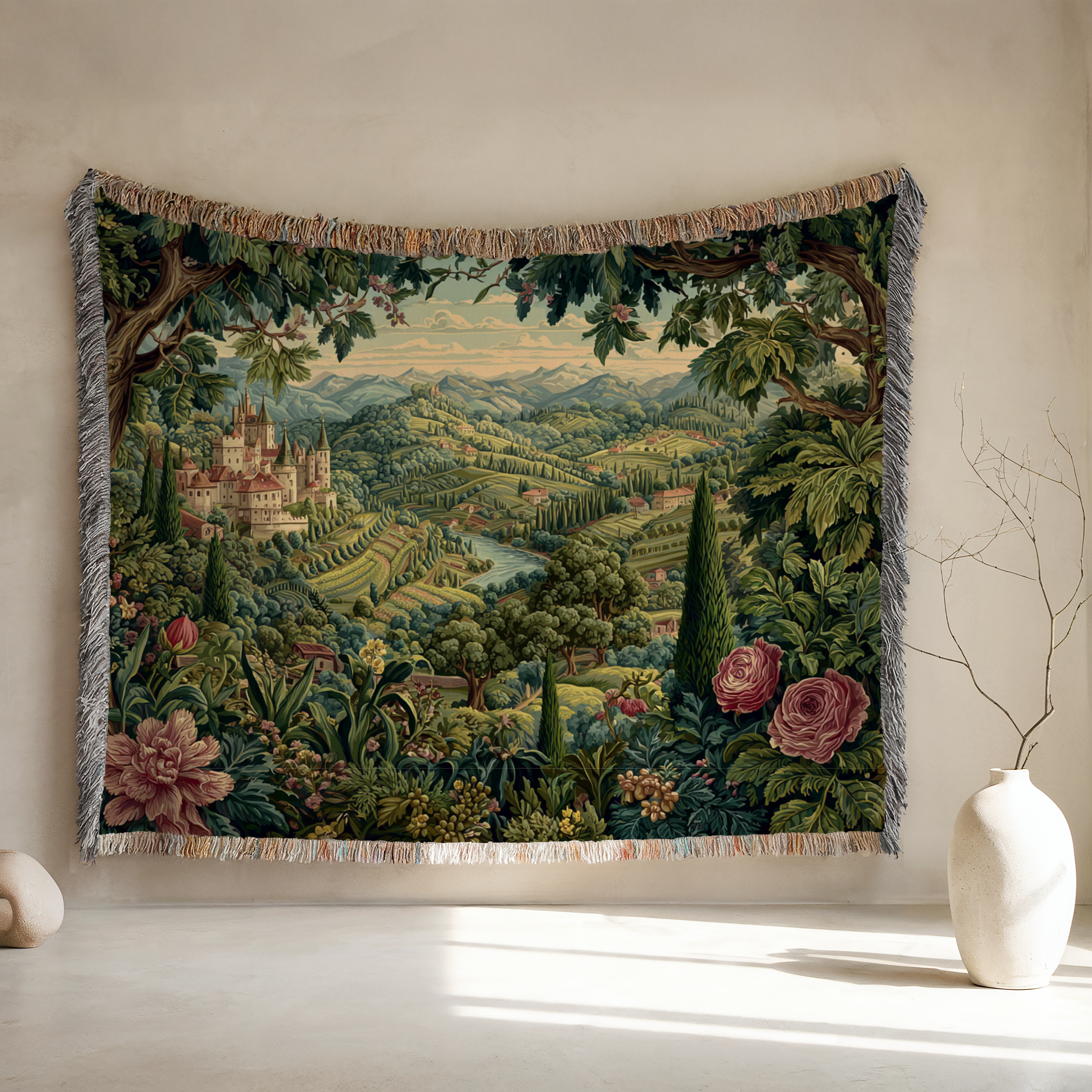 Vintage Tapestry Landscape
