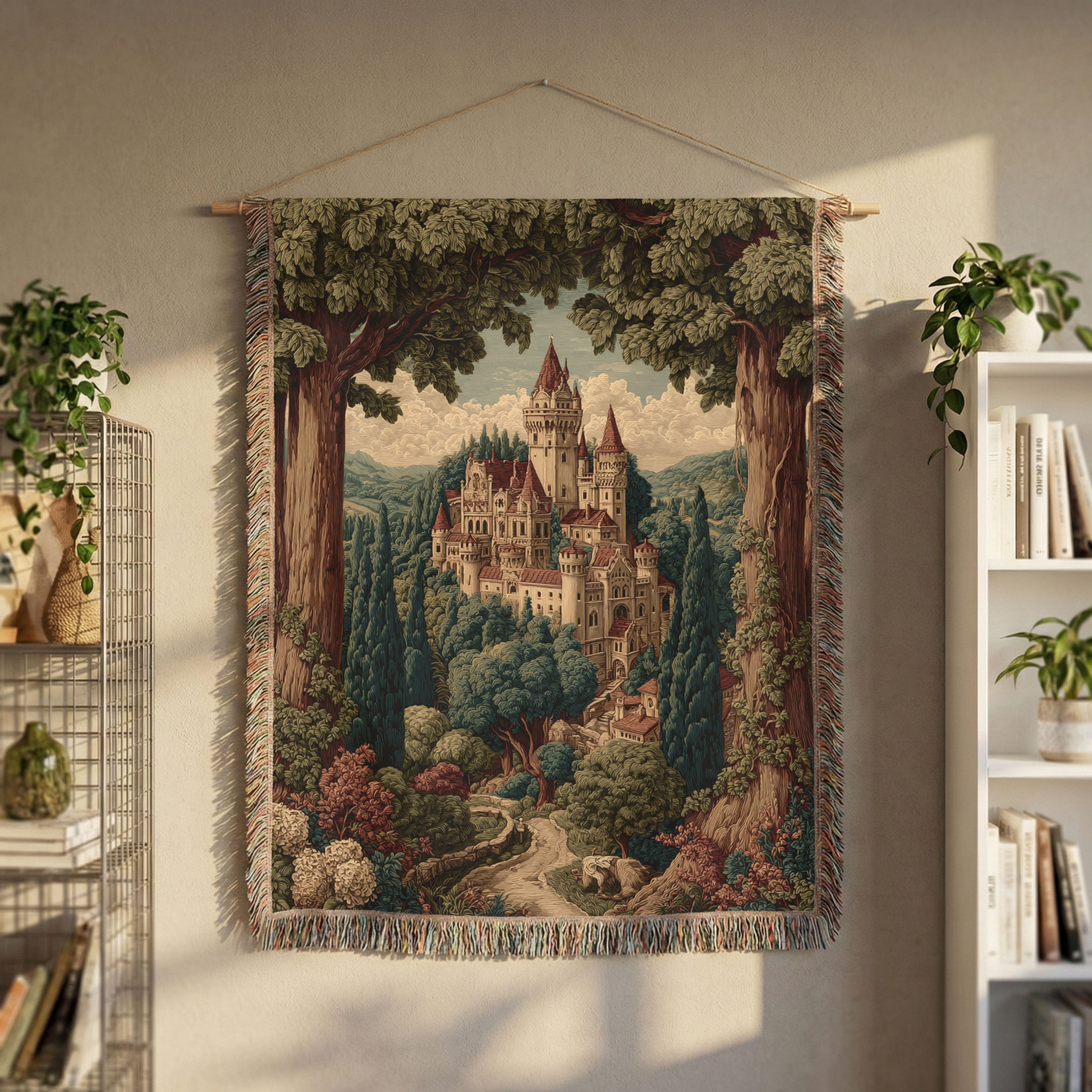 Vintage Tapestry Castle