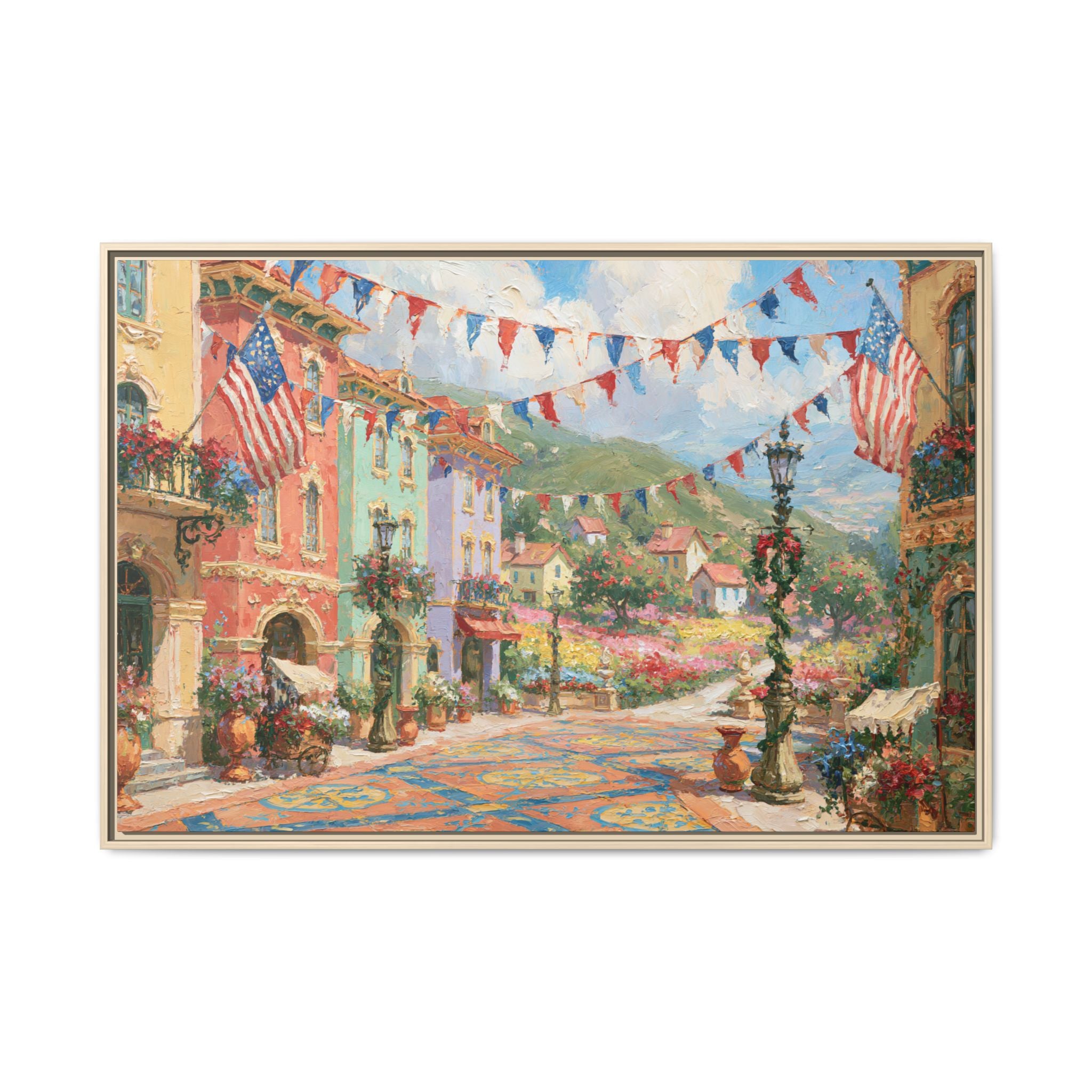 Vintage Patriotic USA Painting