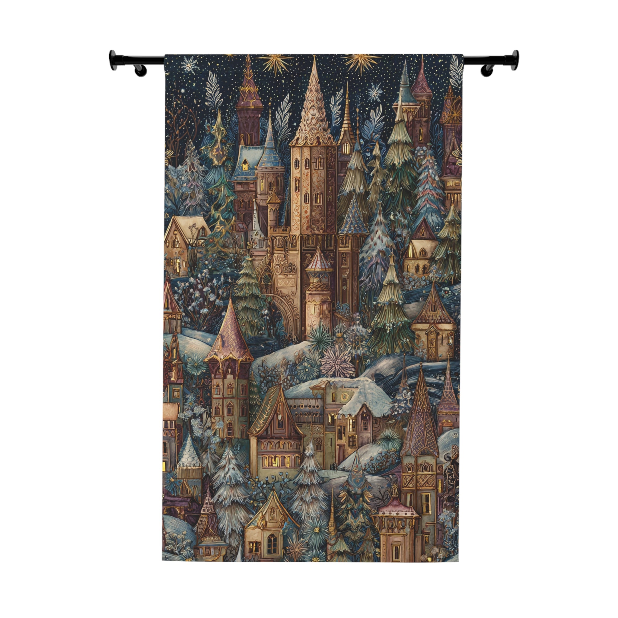 Snowy Village Scene